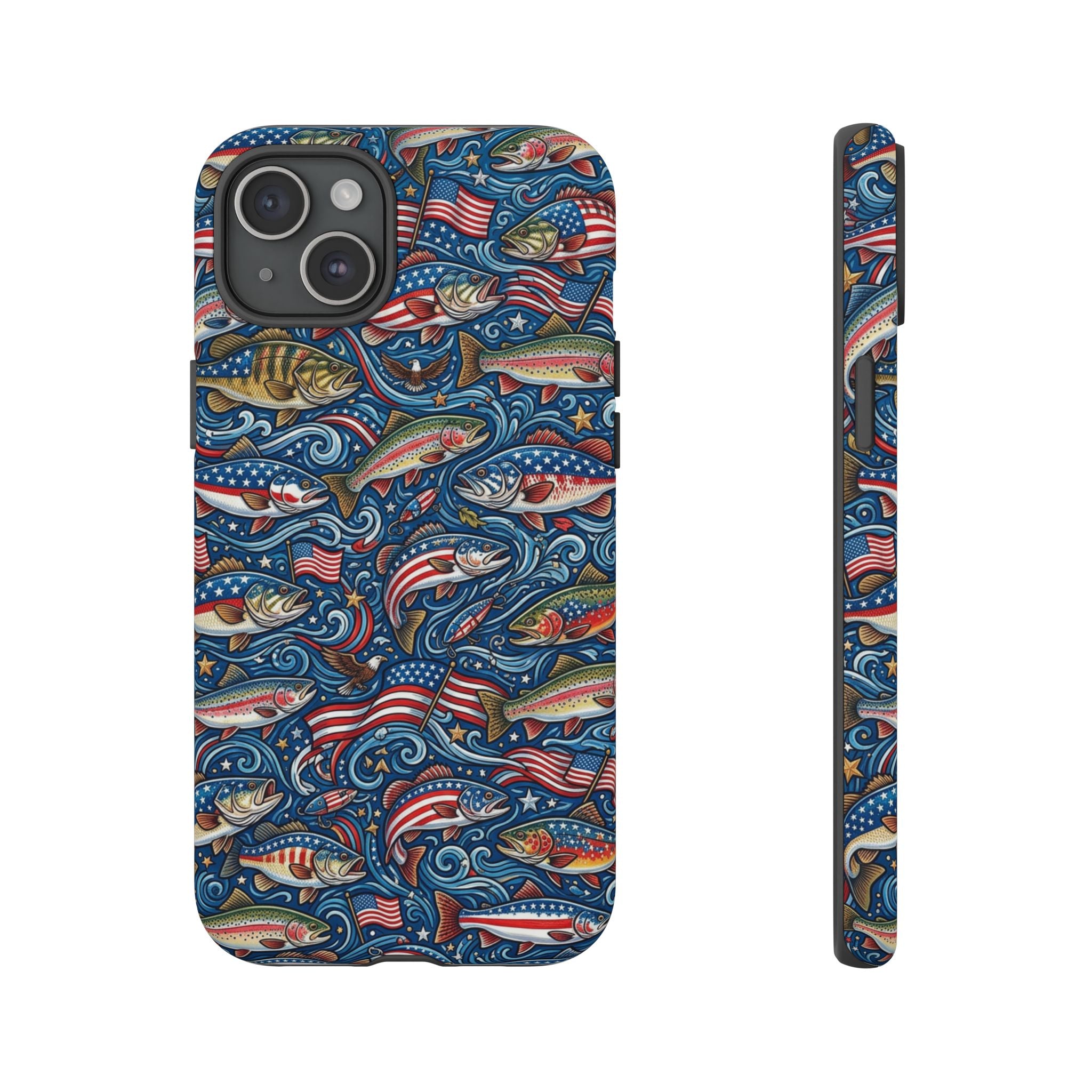 Patriotic Fishing Waters Phone Case Printify