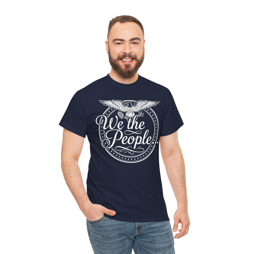 We The People Patriotic Seal T-Shirt – Unisex Heavy Cotton Tee Printify