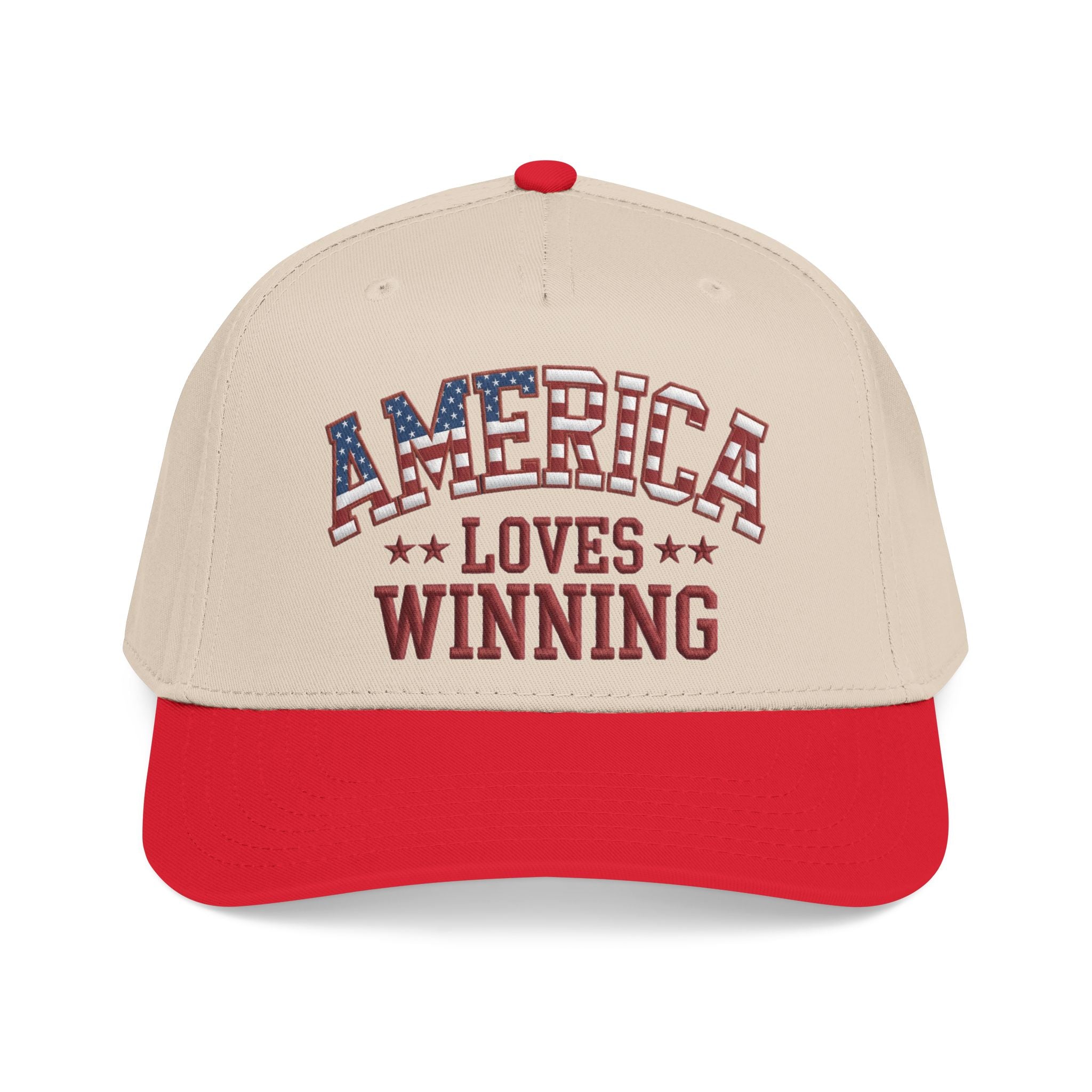 America Loves Winning Patriotic Hat – American Flag Cap