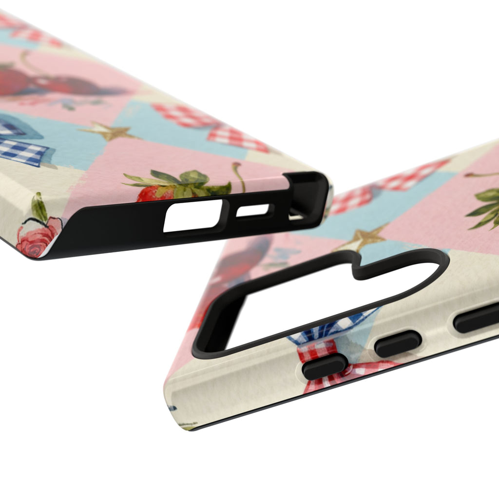 Americana Coquette Cherry Picnic Phone Case Printify