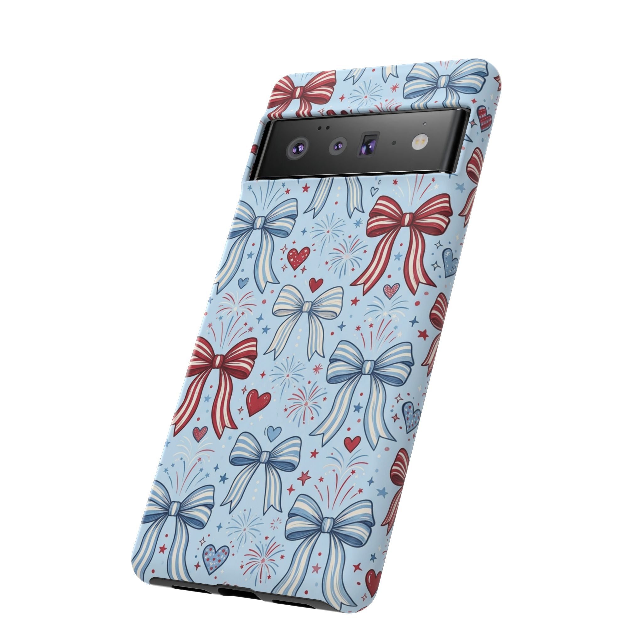 Patriotic Coquette Bows & Fireworks Phone Case Printify