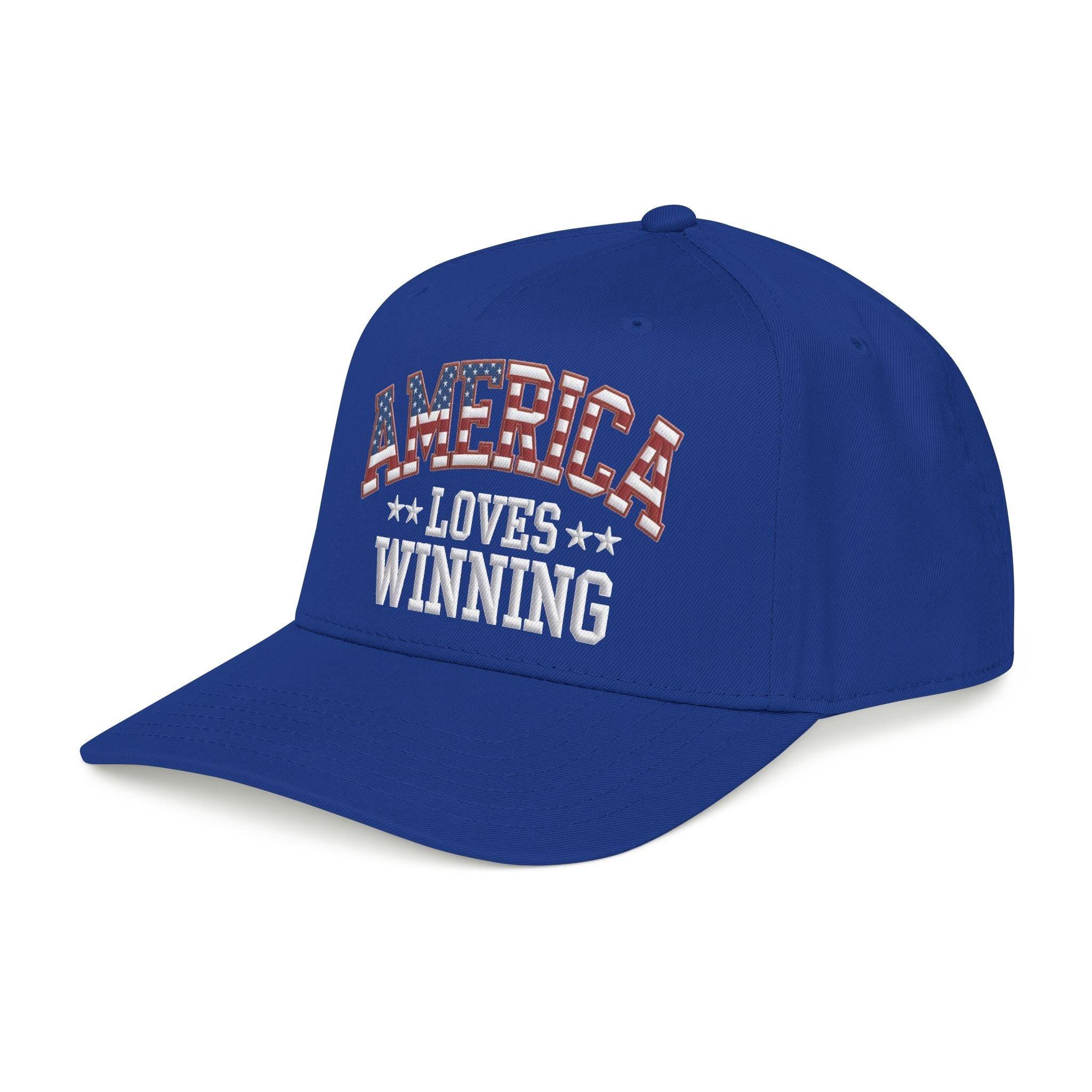 America Loves Winning Patriotic Hat – American Flag Cap