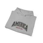America Athletic Club Heavy Blend Hoodie – Vintage Collegiate Patriotic Sweatshirt Printify