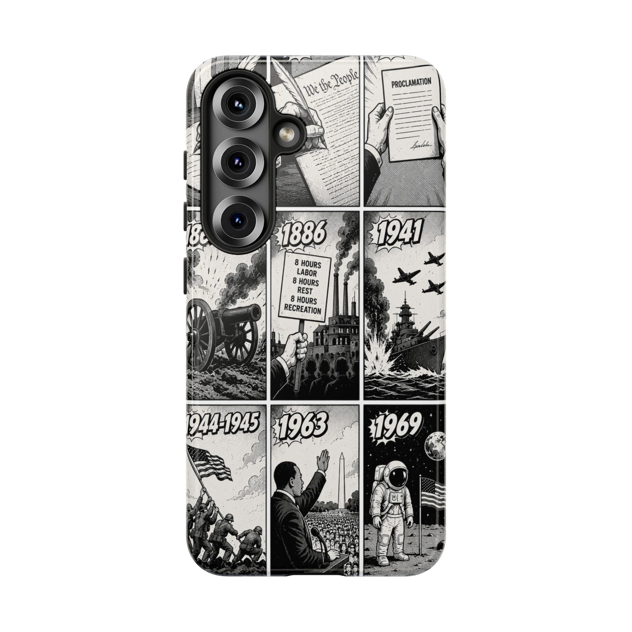 America Through the Ages Comic History Phone Case Printify