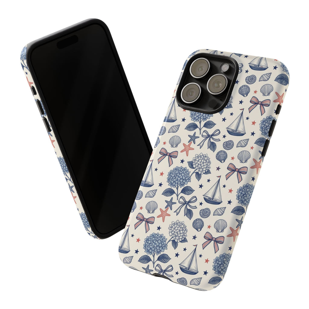 Coastal Americana Hydrangea Phone Case Printify