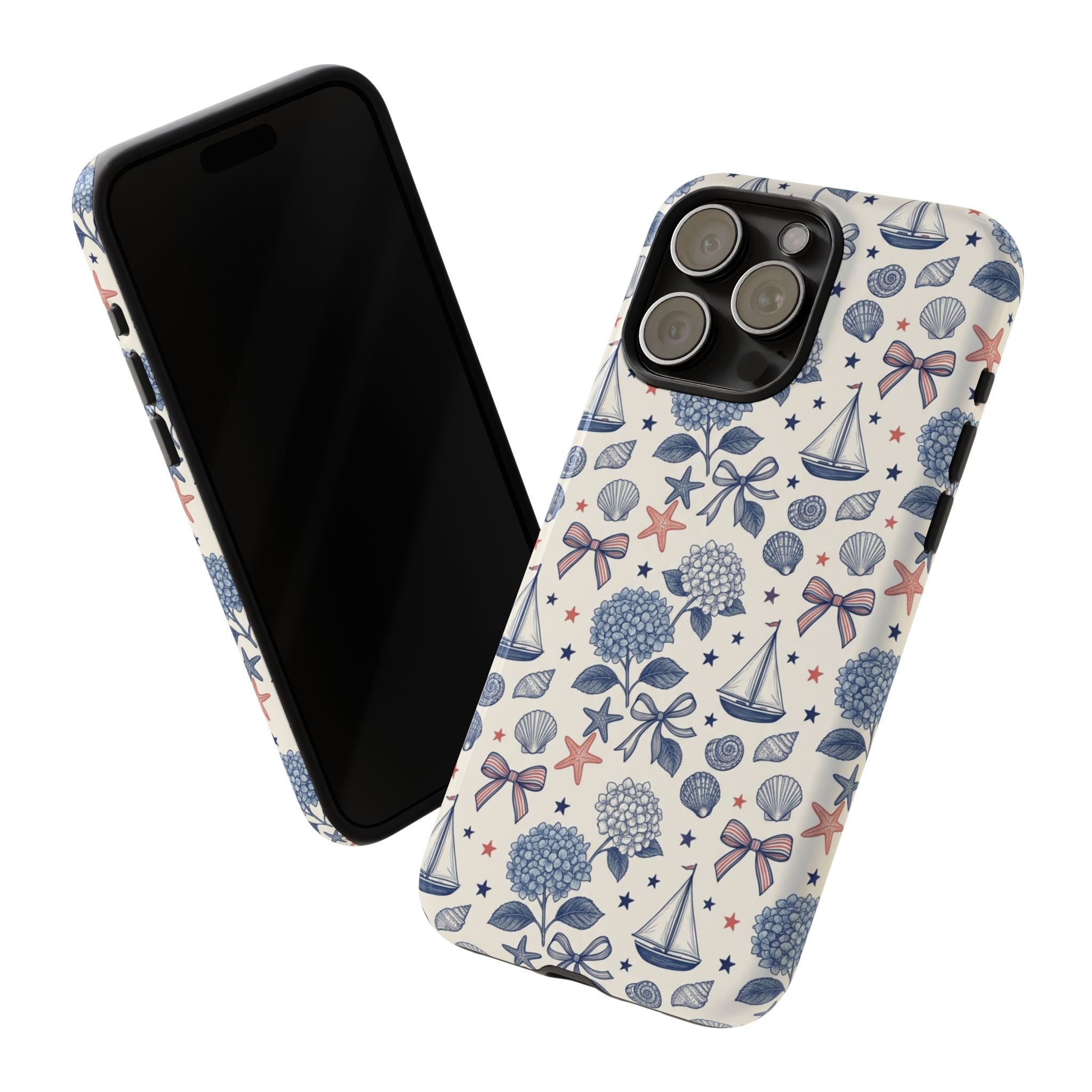 Coastal Americana Hydrangea Phone Case Printify