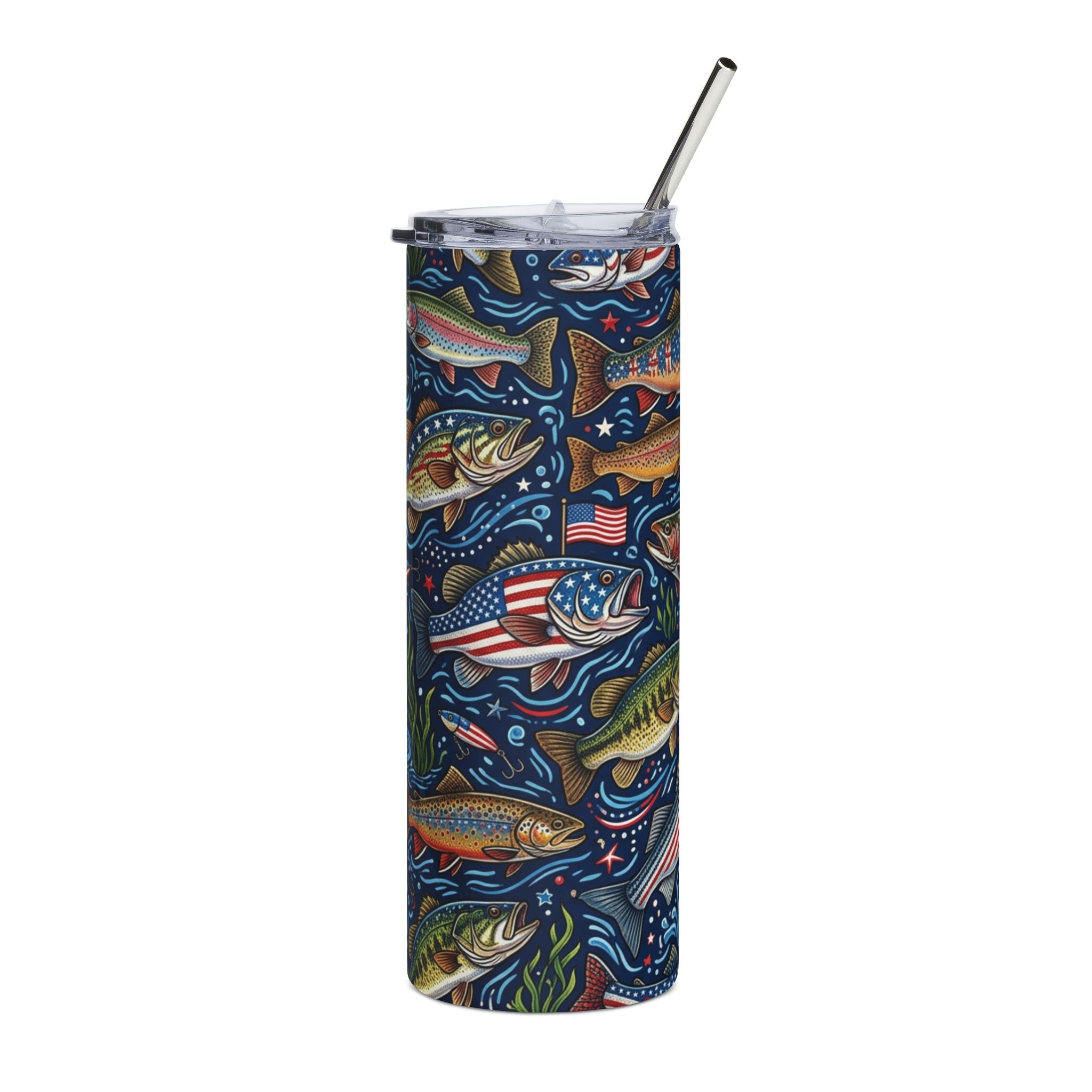 American Bass 20oz Stainless Steel Tumbler Printify