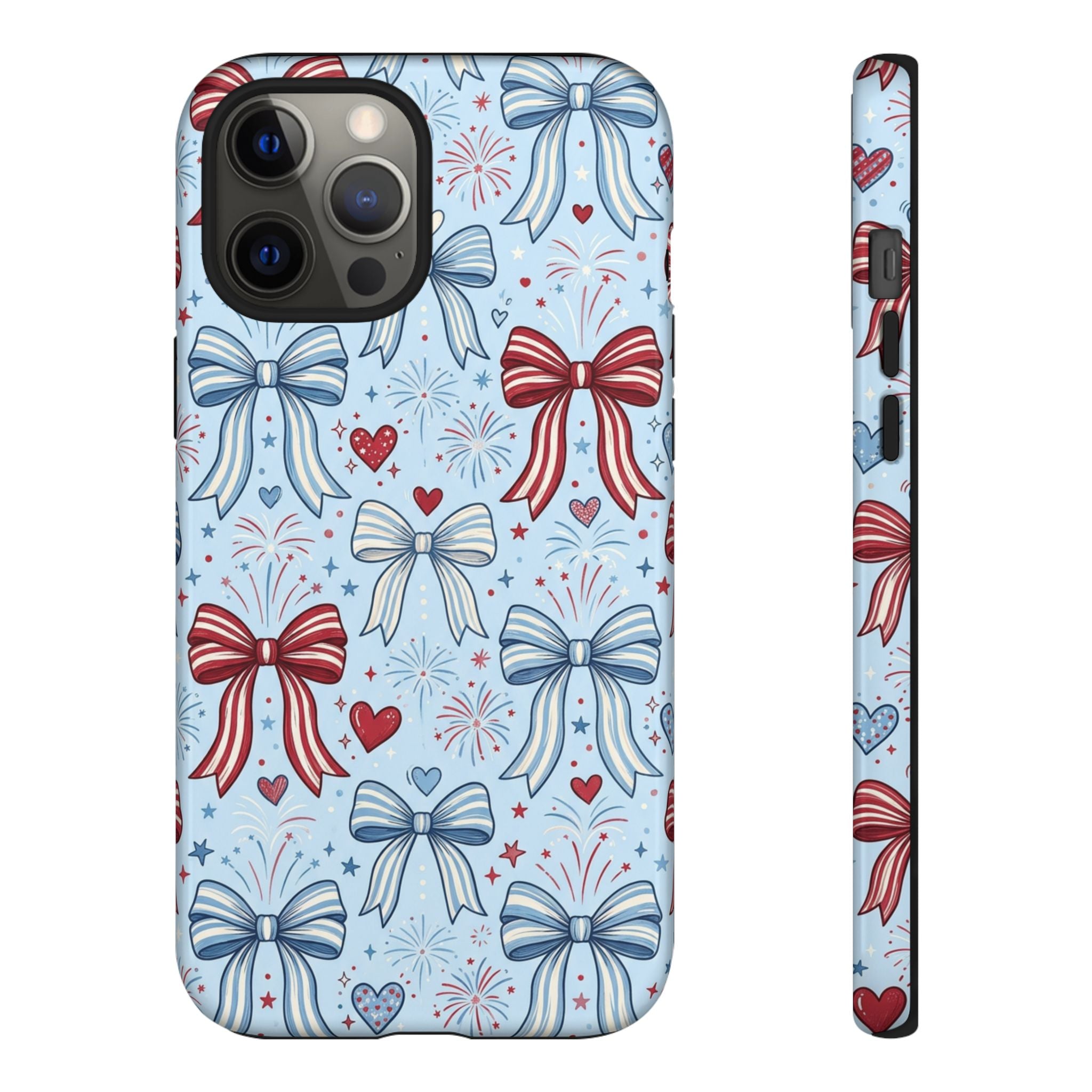 Patriotic Coquette Bows & Fireworks Phone Case Printify
