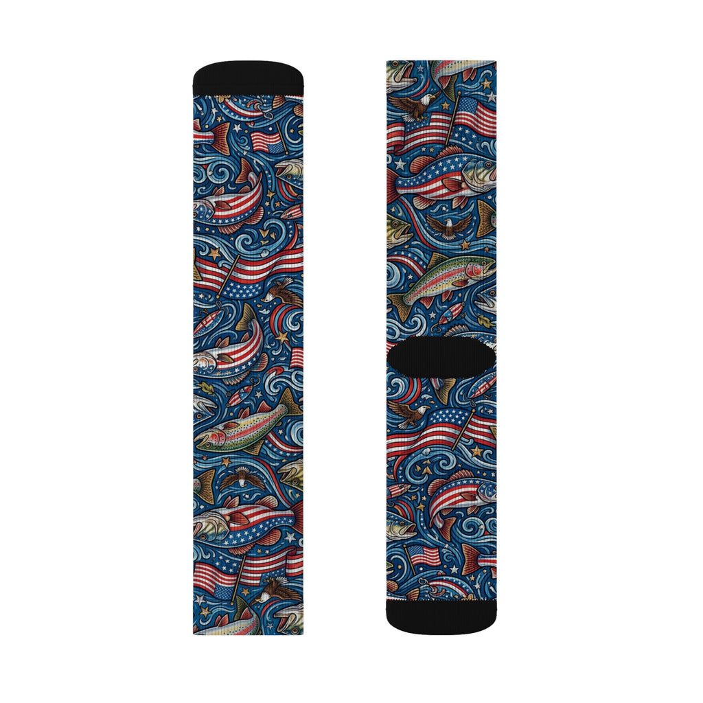 American Angler Performance Crew Socks – Patriotic Fishing Socks Printify