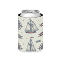 Coastal Nautical Sailboat Can Cooler Printify