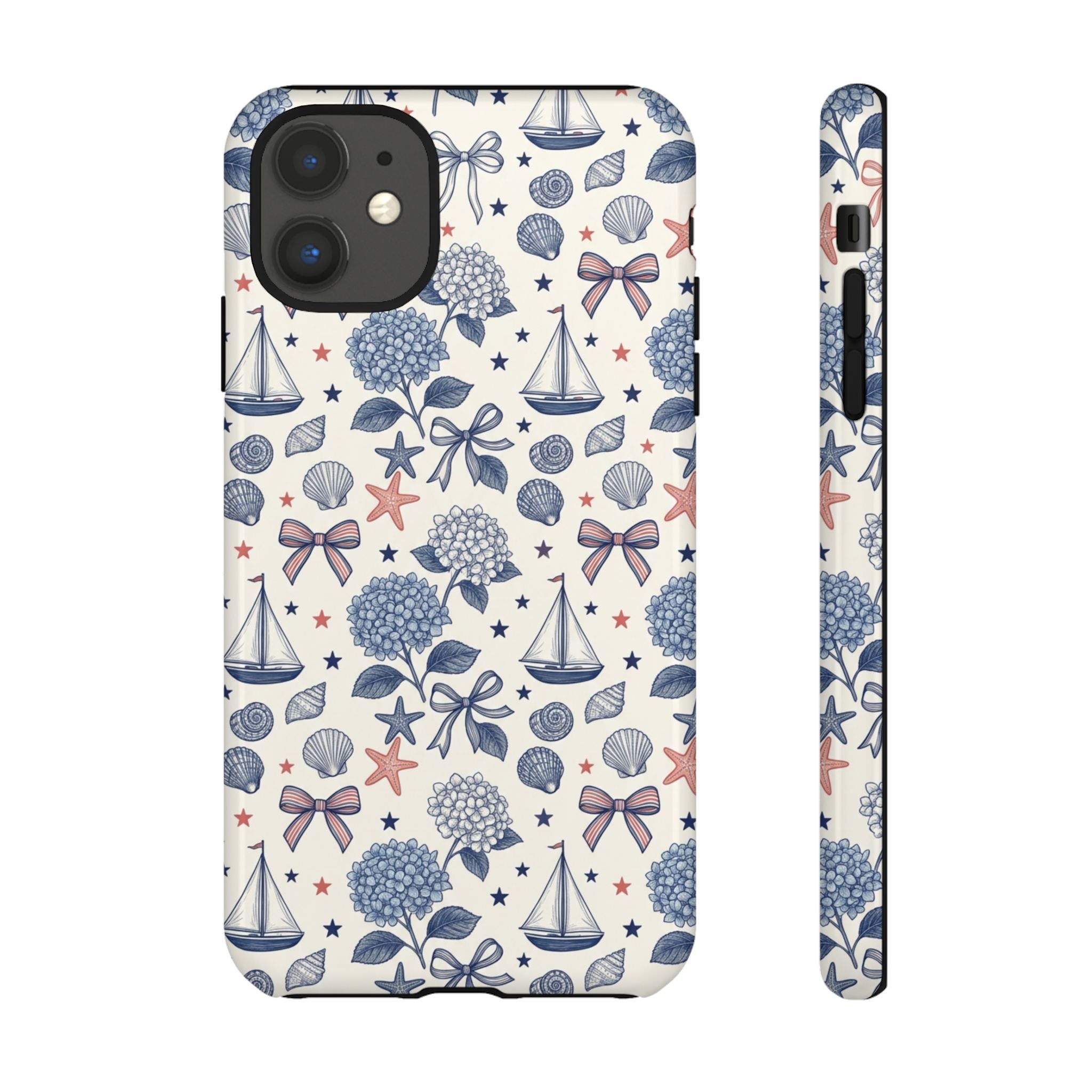 Coastal Americana Hydrangea Phone Case Printify