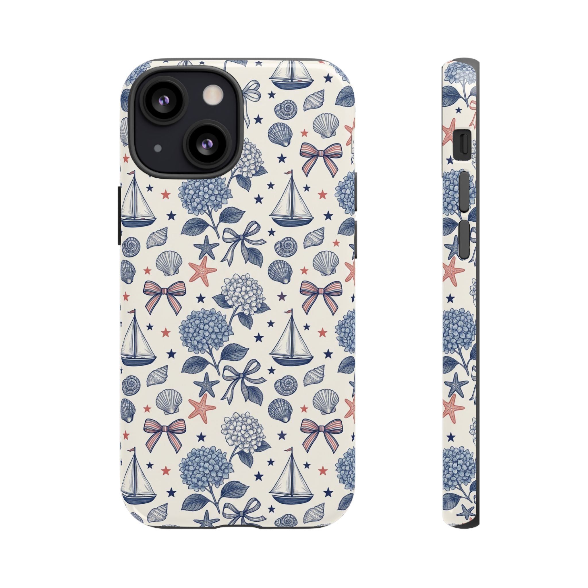 Coastal Americana Hydrangea Phone Case Printify