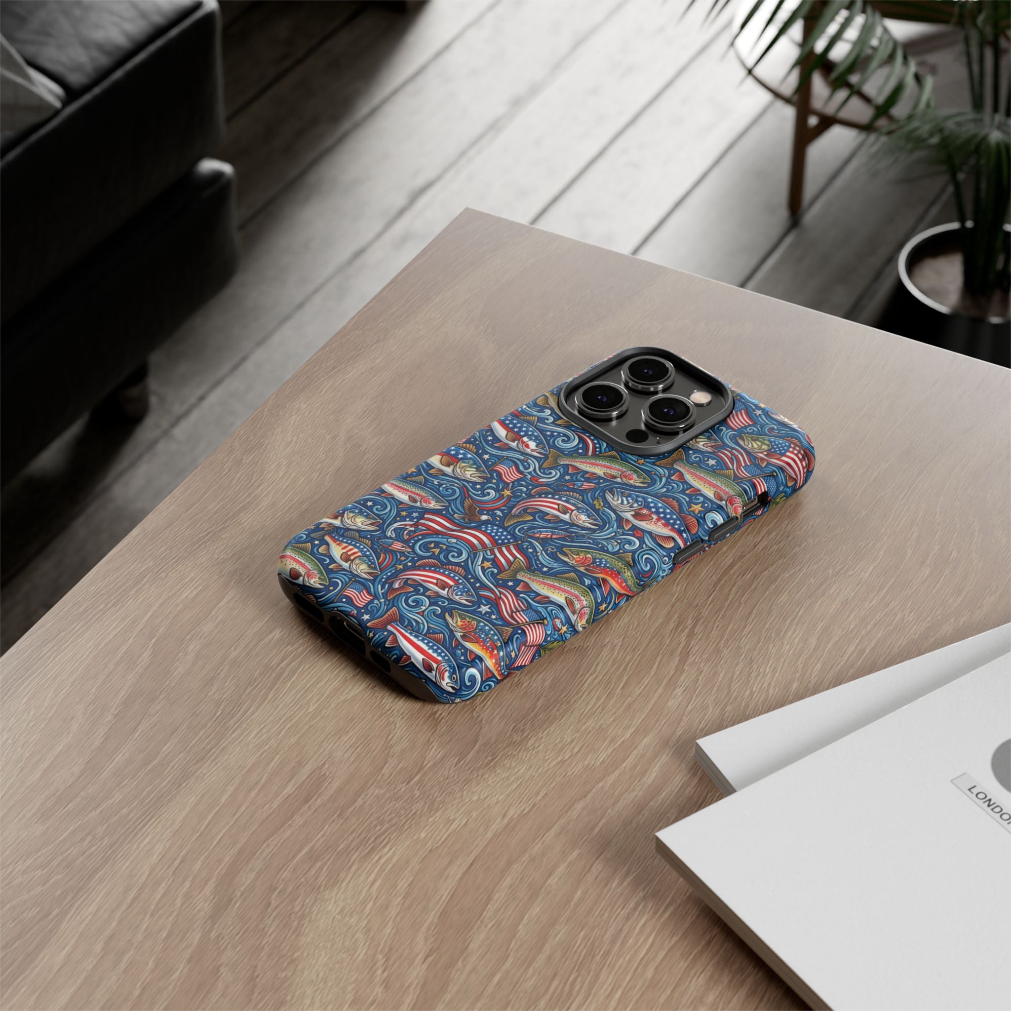 Patriotic Fishing Waters Phone Case Printify
