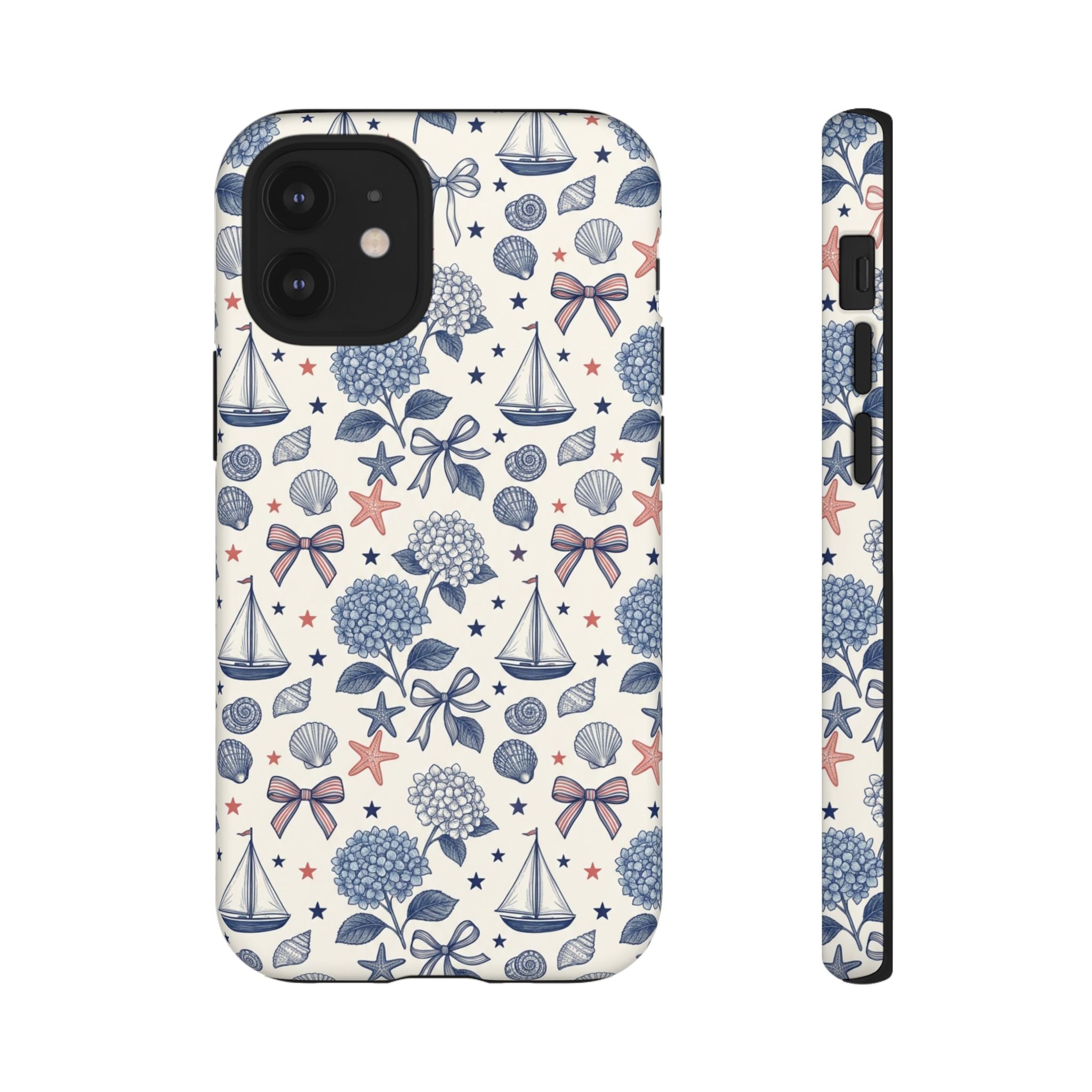 Coastal Americana Hydrangea Phone Case Printify