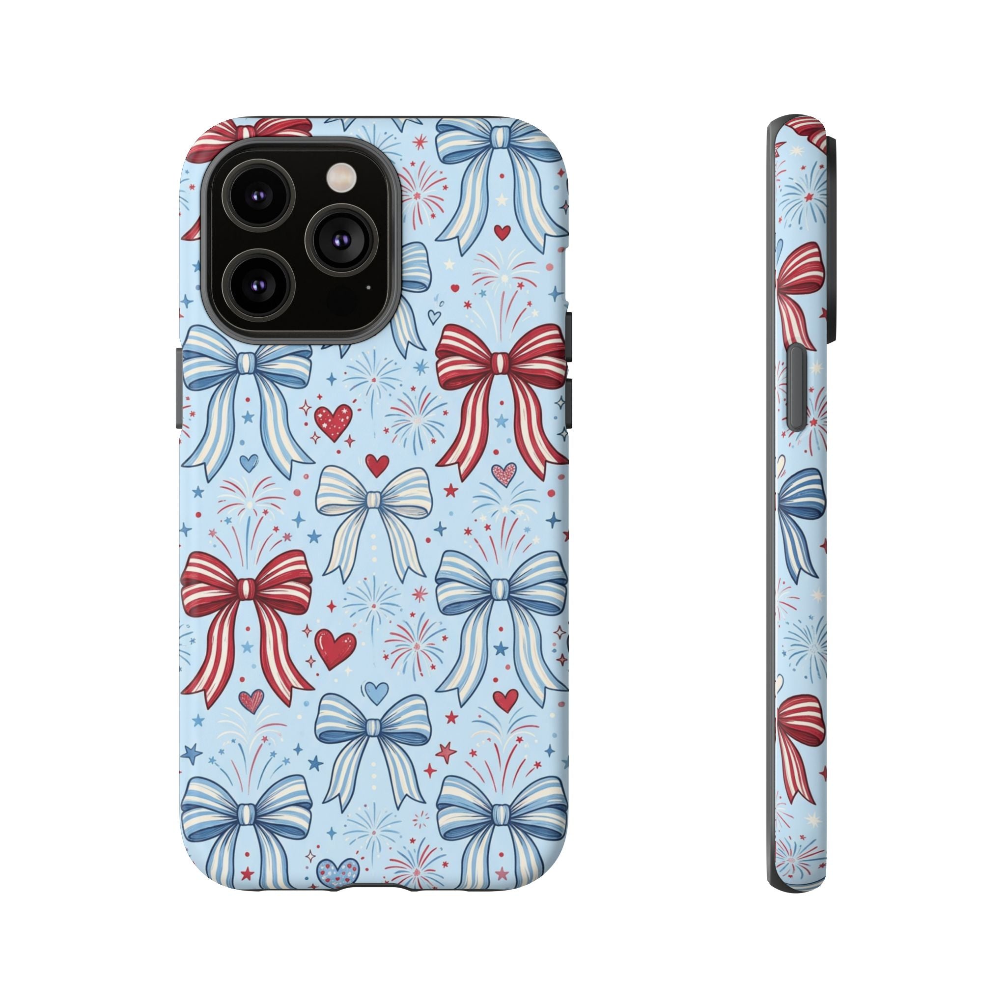Patriotic Coquette Bows & Fireworks Phone Case Printify