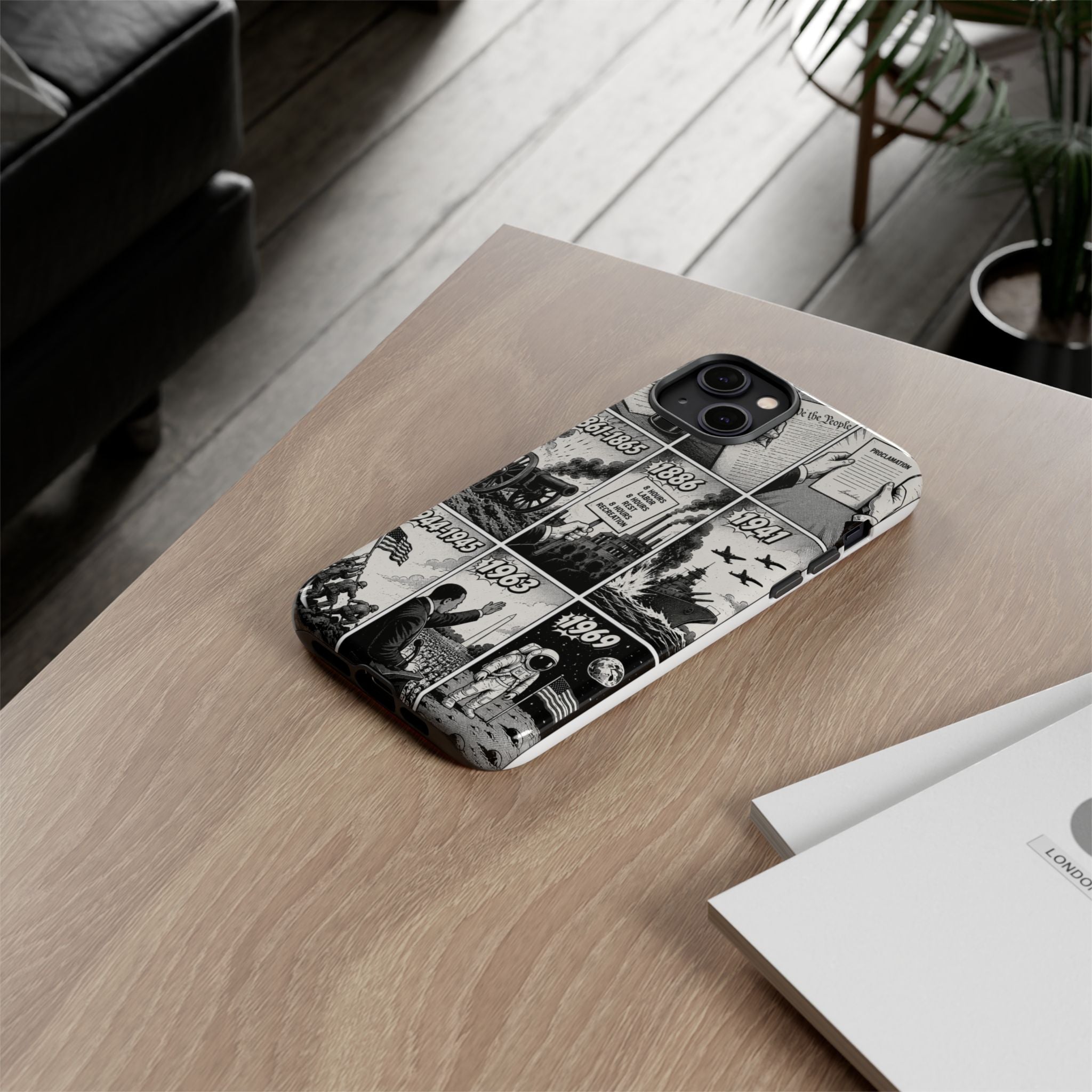 America Through the Ages Comic History Phone Case Printify