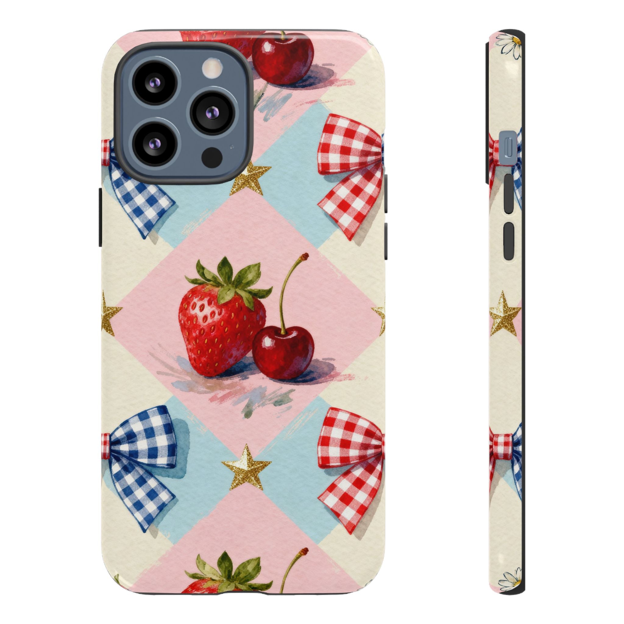 Americana Coquette Cherry Picnic Phone Case Printify