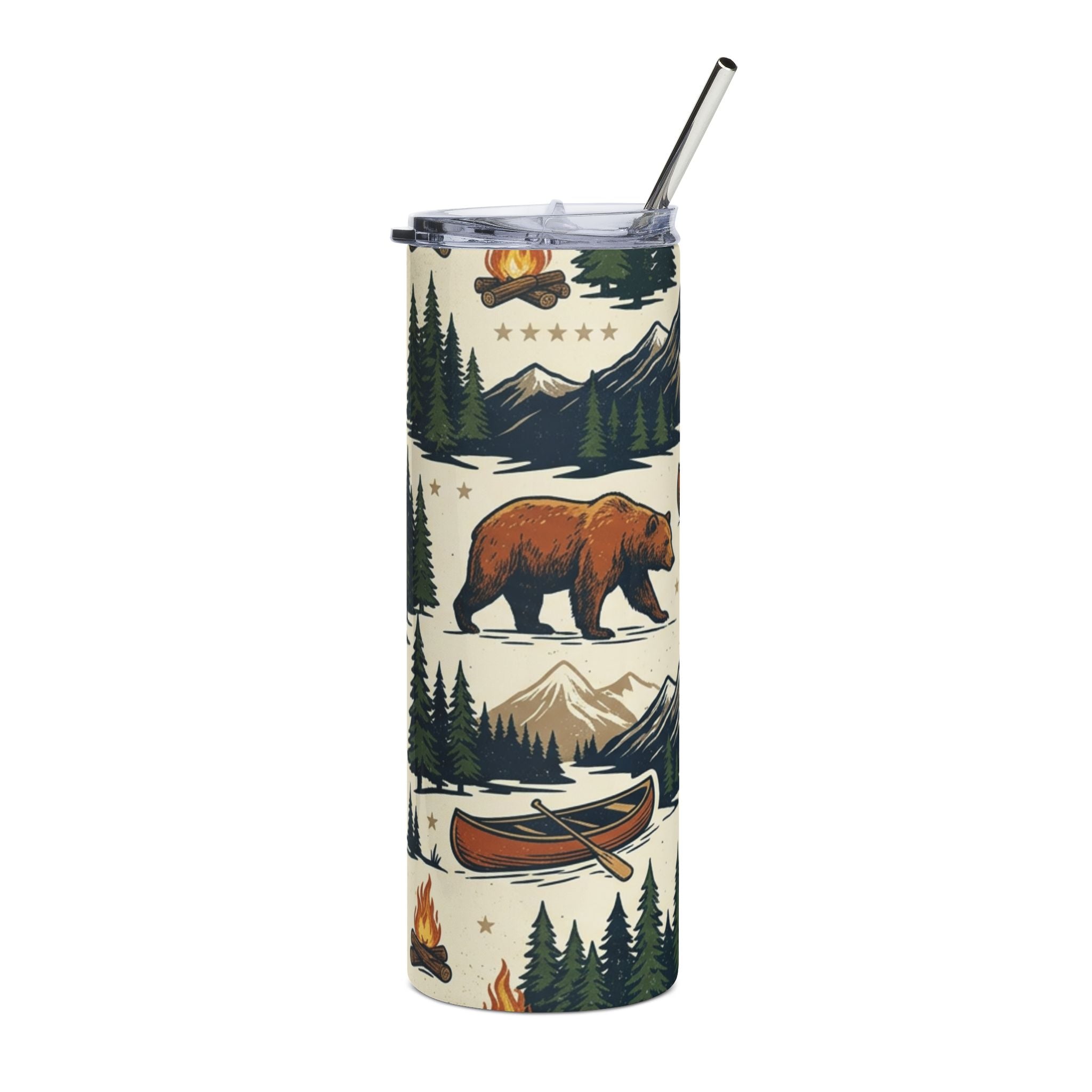Bear Mountain 20oz Stainless Steel Tumbler Printify