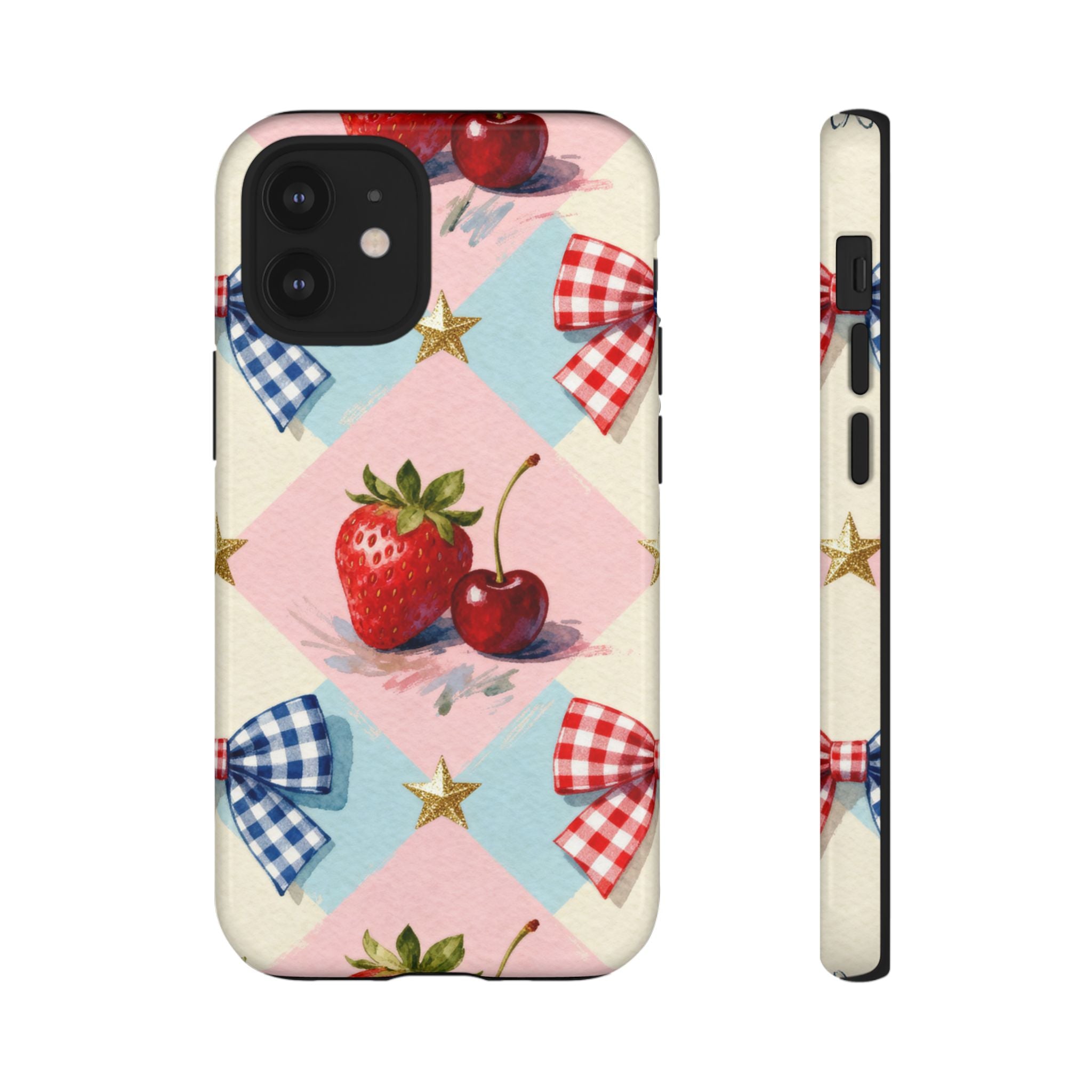 Americana Coquette Cherry Picnic Phone Case Printify
