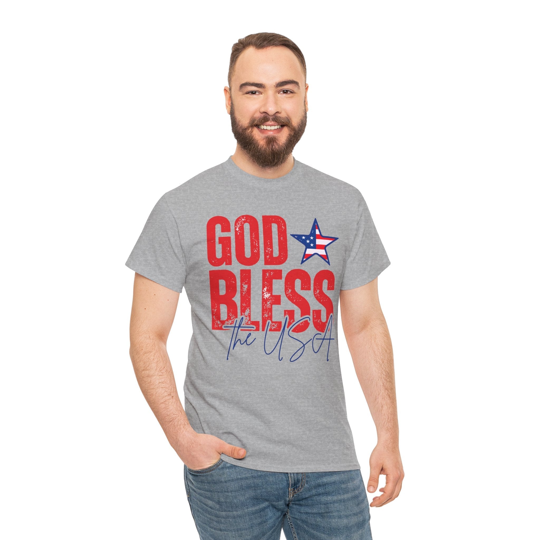God Bless the USA Patriotic T-Shirt Printify