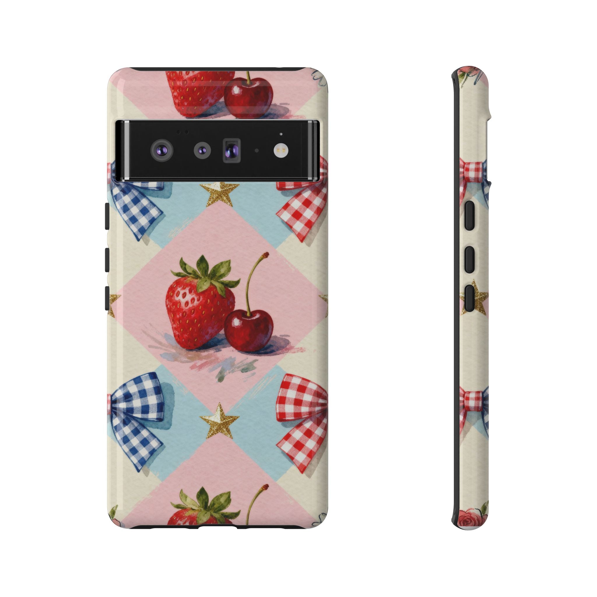Americana Coquette Cherry Picnic Phone Case Printify
