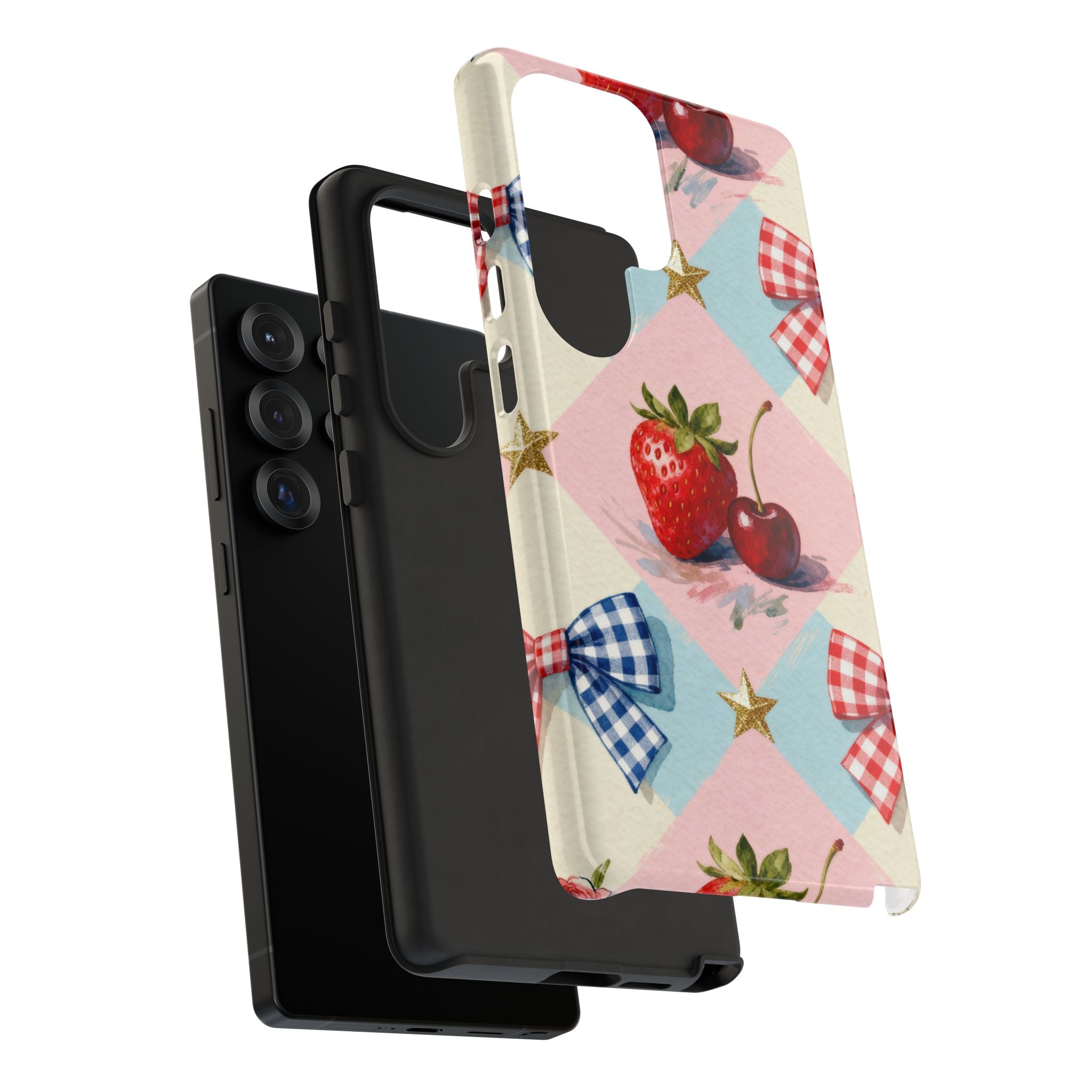 Americana Coquette Cherry Picnic Phone Case Printify