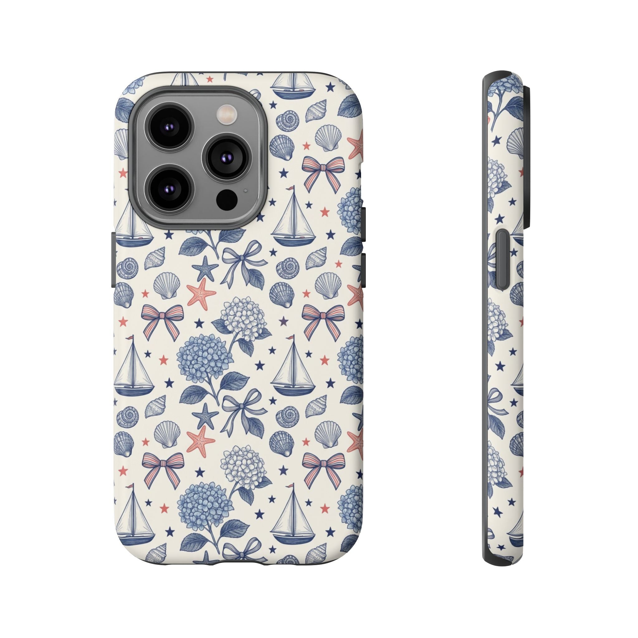 Coastal Americana Hydrangea Phone Case Printify