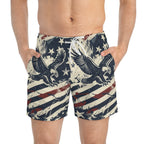 Freedom Camo Swim Trunks — Patriotic Camo Swimwear Printify