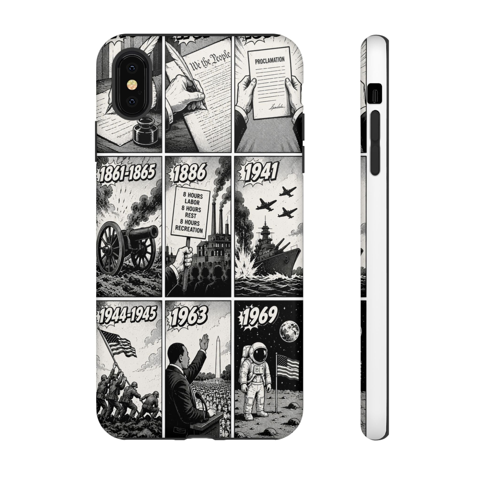 America Through the Ages Comic History Phone Case Printify