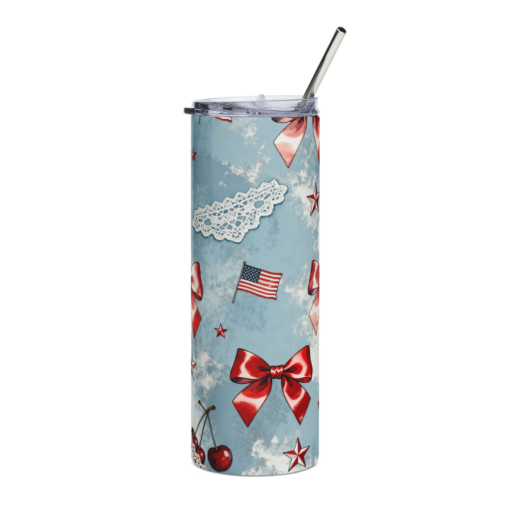 Coquette Americana 20oz Stainless Steel Tumbler Printify