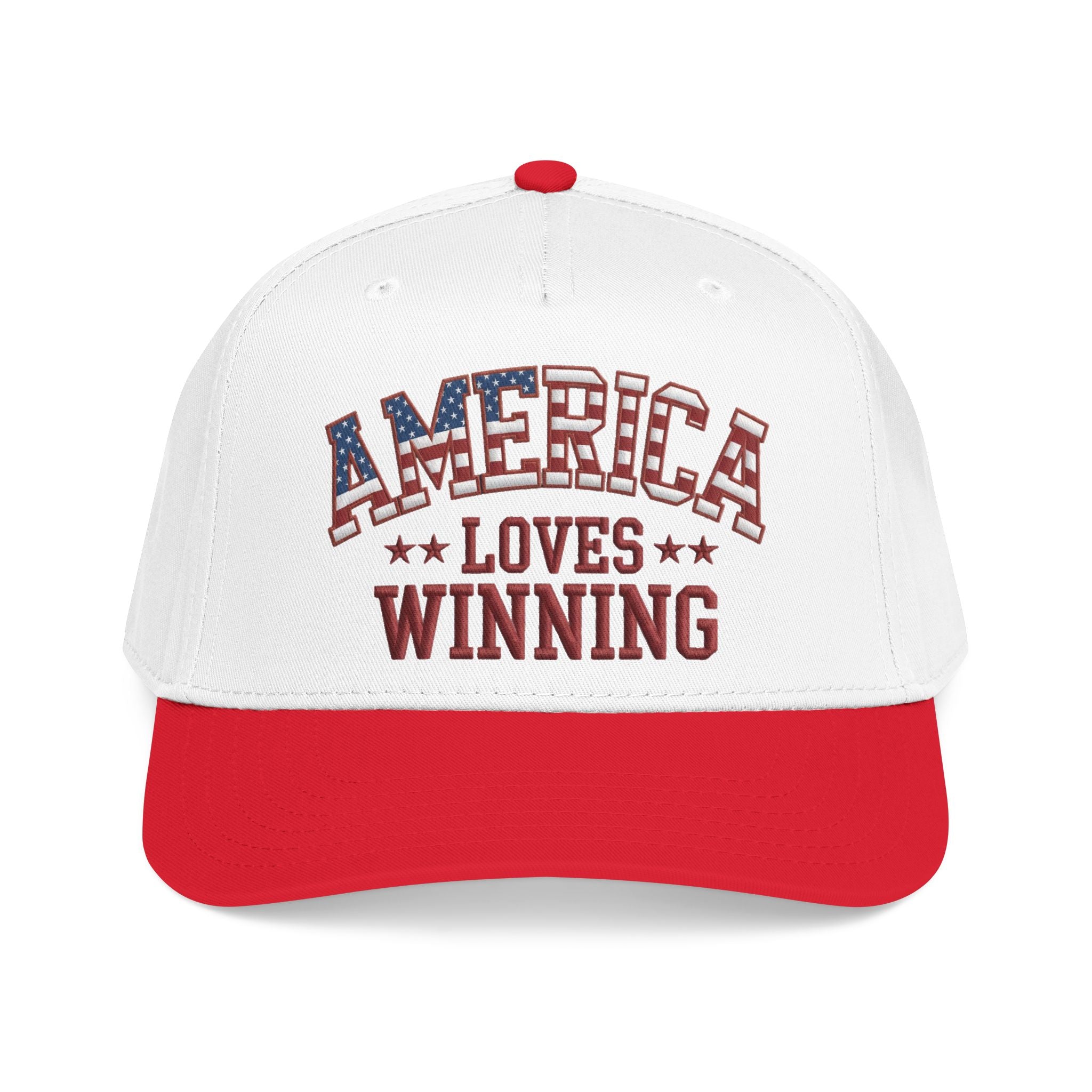 America Loves Winning Patriotic Hat – American Flag Cap