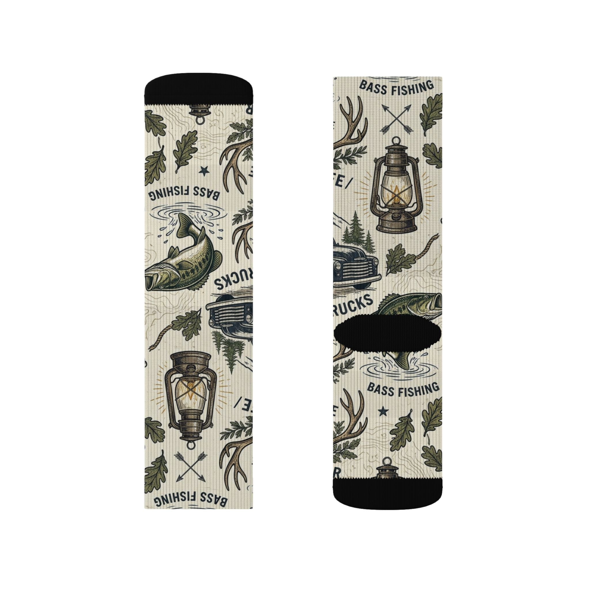 Lucky Buck Outdoors Crew Socks – Hunting & Fishing Adventure Socks Printify