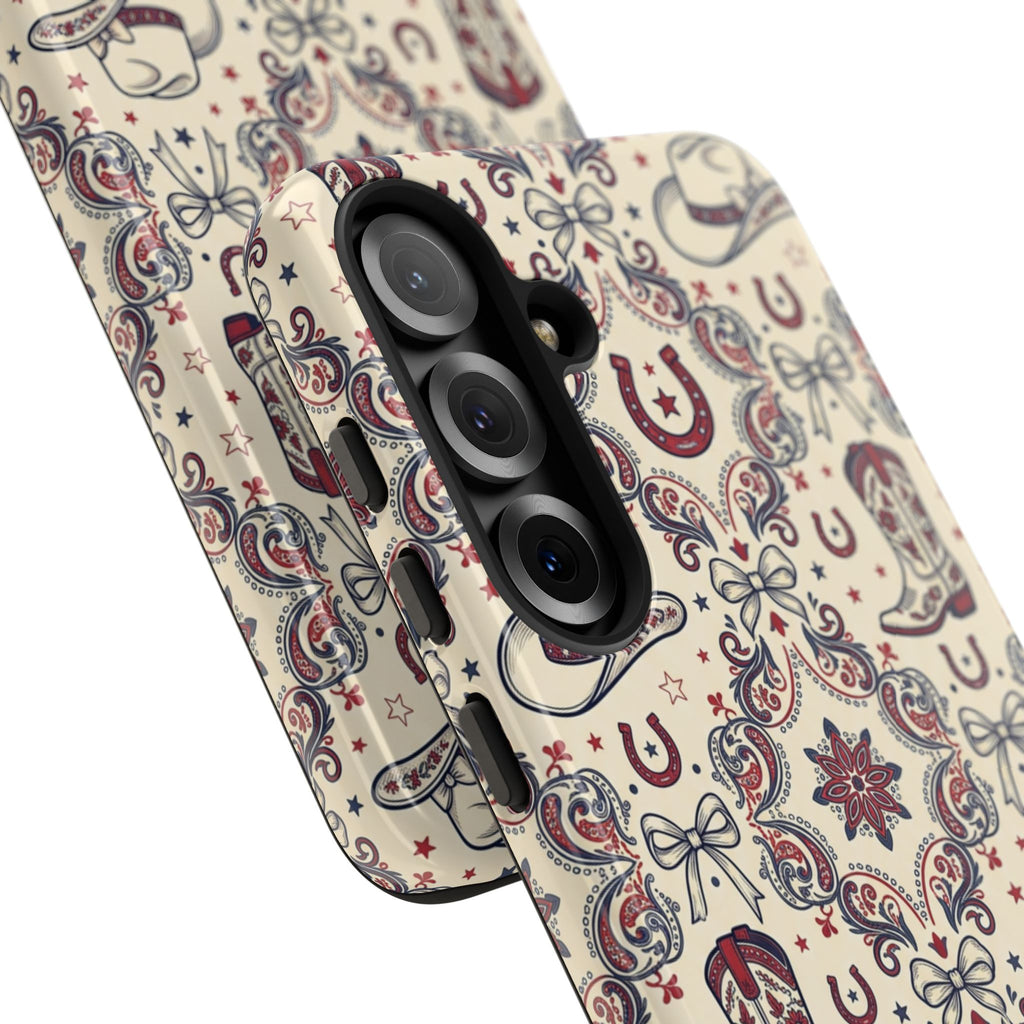 Americana Cowgirl Coquette Phone Case Printify