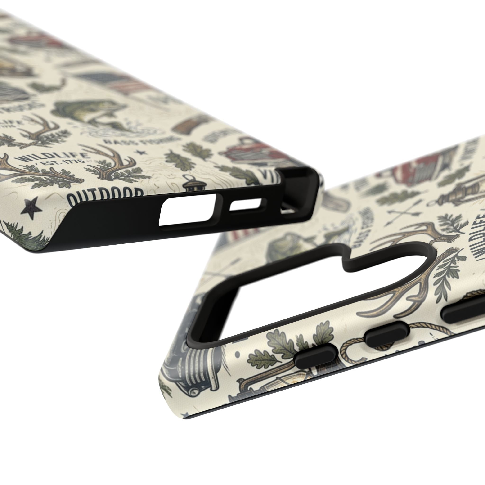 Patriotic Outdoors Phone Case – Bass Fishing & Vintage Americana Case Printify