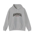 America Athletic Club Heavy Blend Hoodie – Vintage Collegiate Patriotic Sweatshirt Printify
