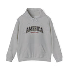 America Athletic Club Heavy Blend Hoodie – Vintage Collegiate Patriotic Sweatshirt Printify