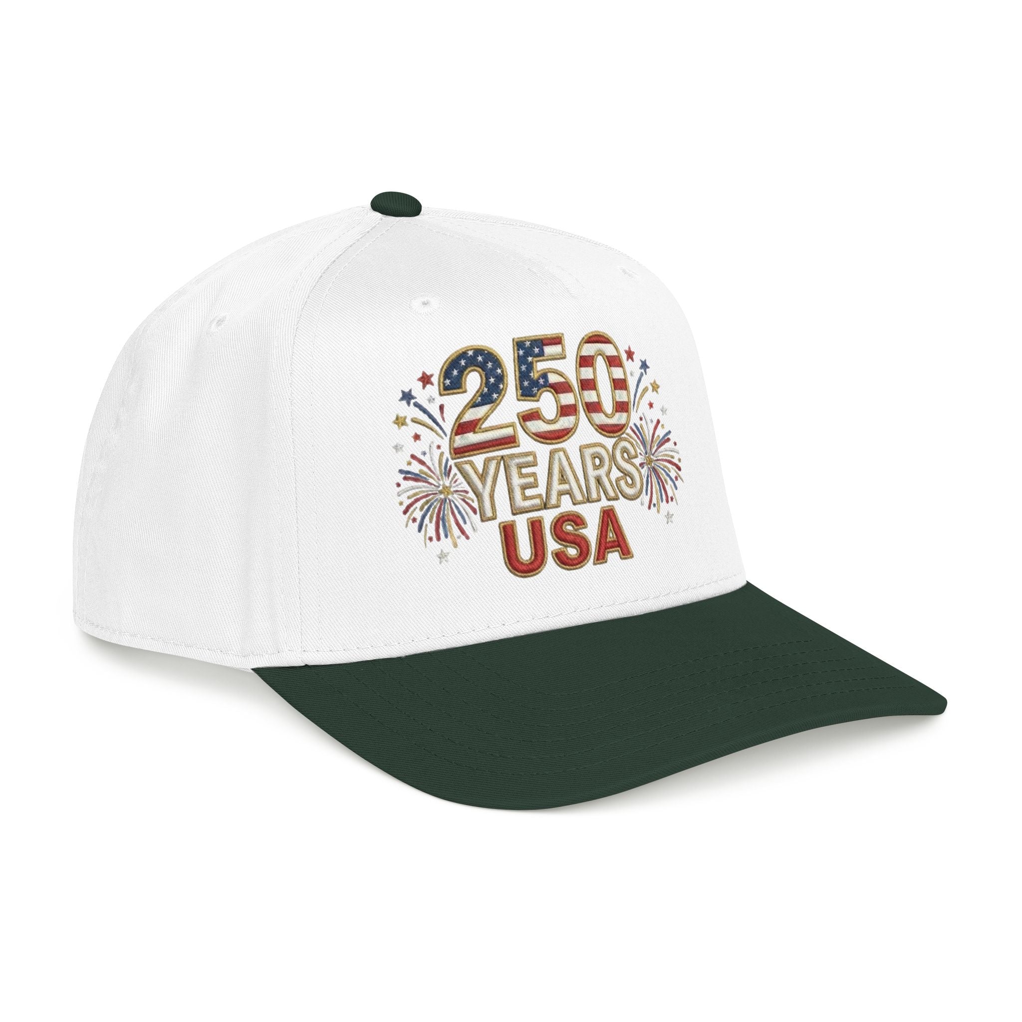 "250 YEARS" Patriotic Baseball Cap – America 250 Snapback Hat (Light Colors)