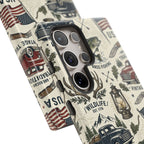 Patriotic Outdoors Phone Case – Bass Fishing & Vintage Americana Case Printify