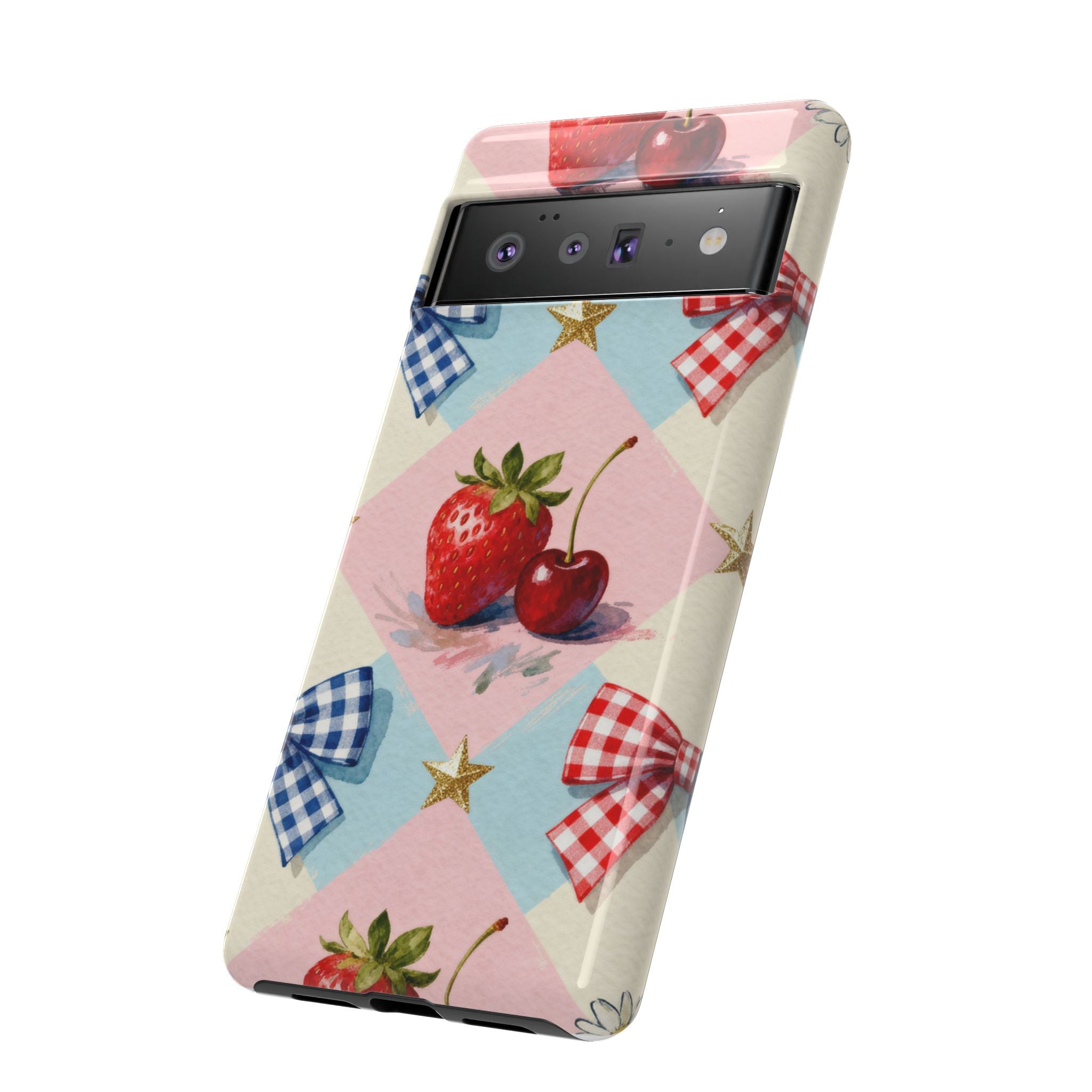 Americana Coquette Cherry Picnic Phone Case Printify