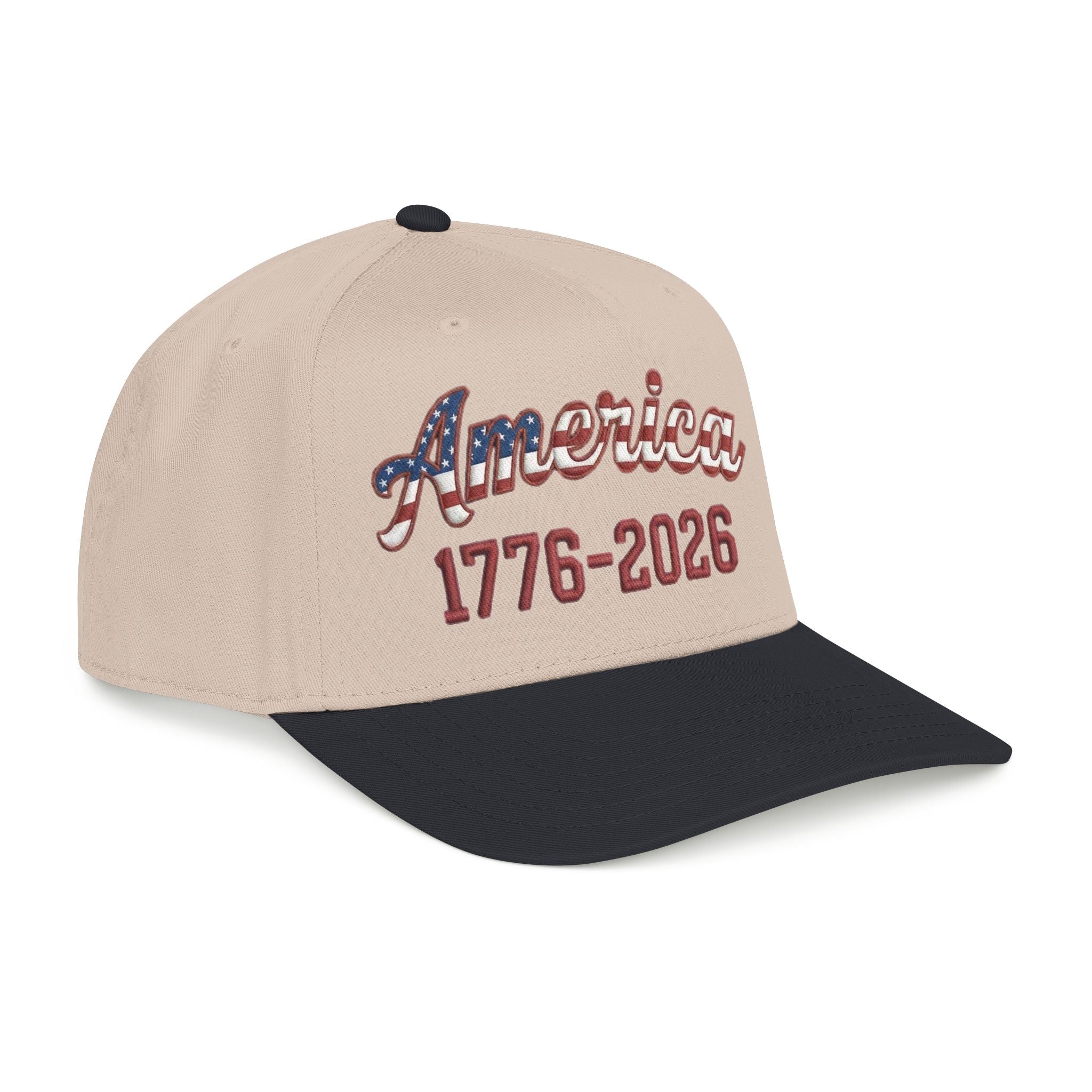 "America 1776–2026" Patriotic Baseball Cap – American Heritage Snapback Hat (Light Colors)