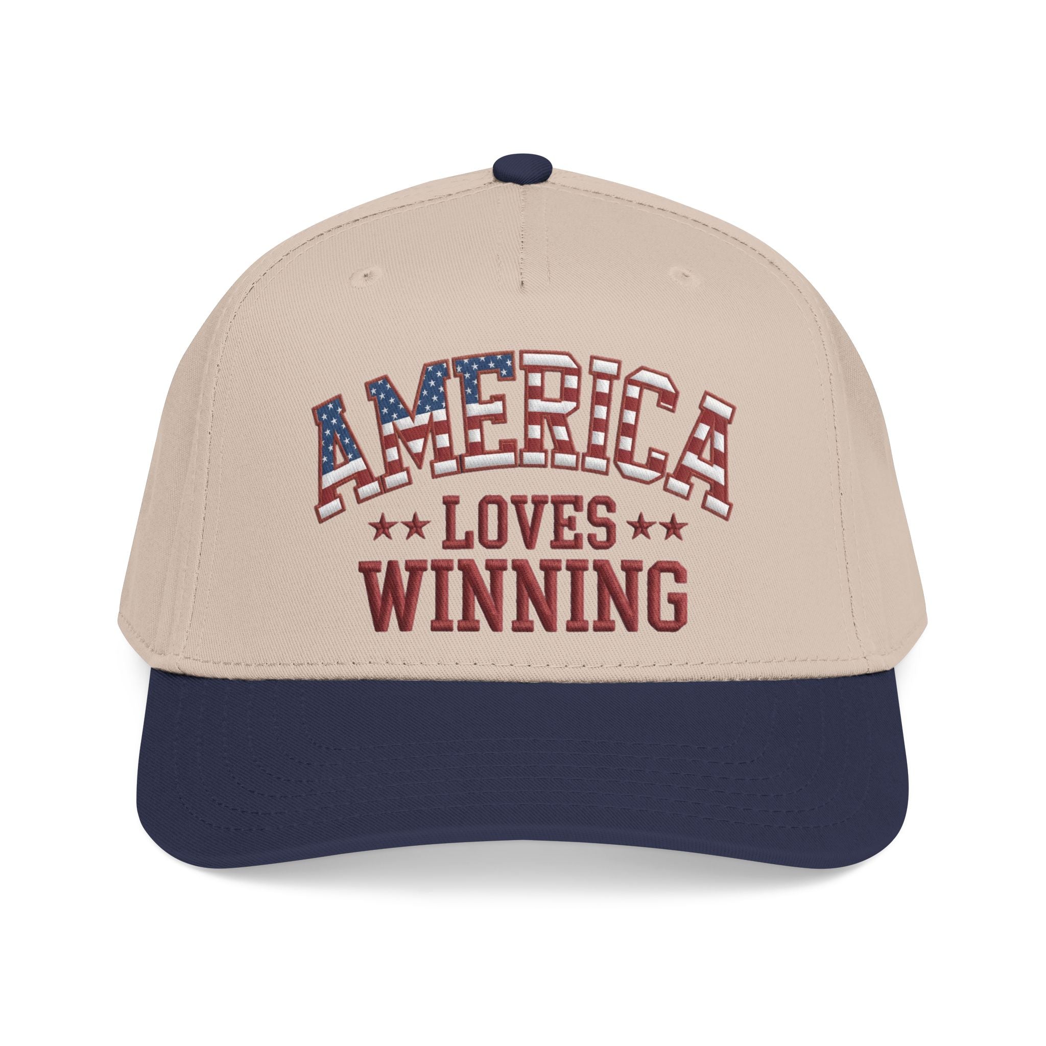 America Loves Winning Patriotic Hat – American Flag Cap