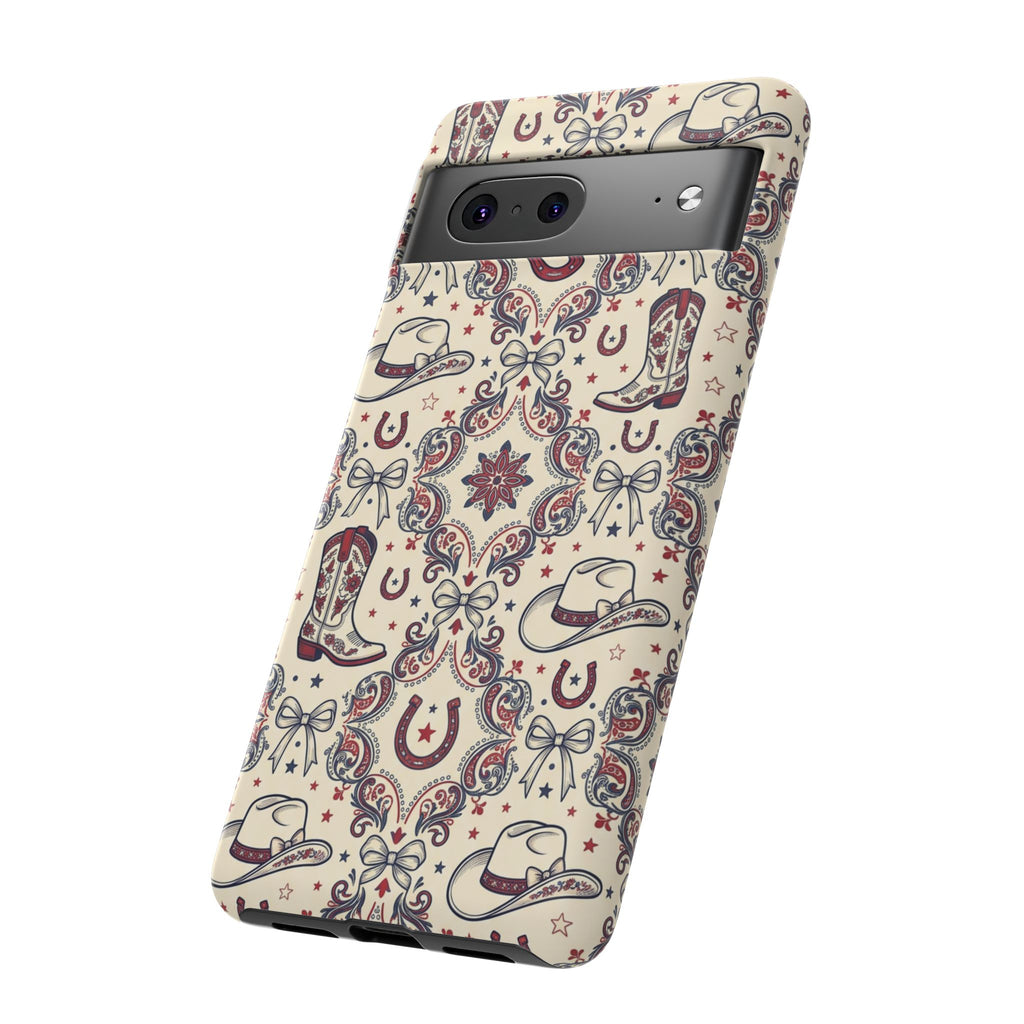 Americana Cowgirl Coquette Phone Case Printify
