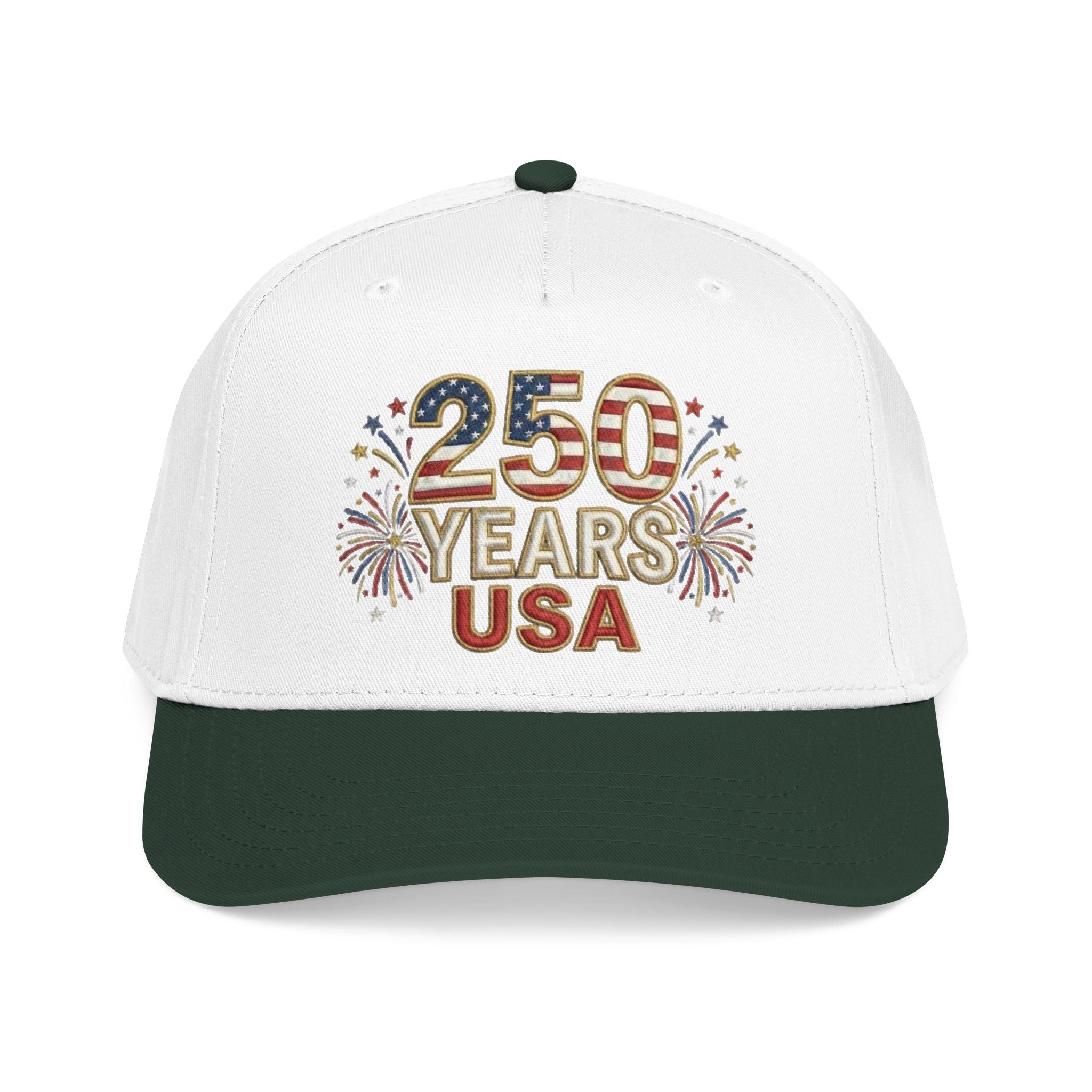 "250 YEARS" Patriotic Baseball Cap – America 250 Snapback Hat (Light Colors)