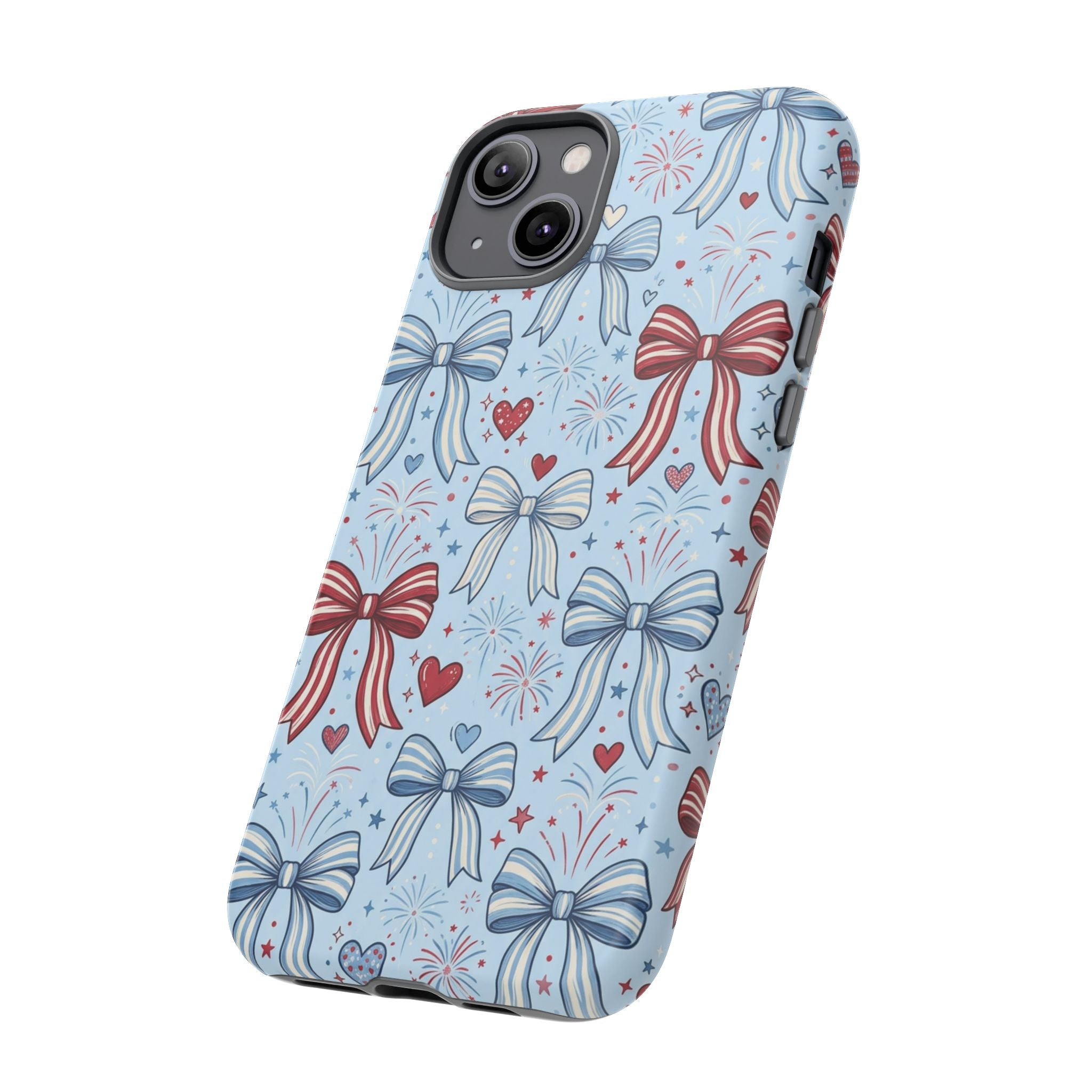 Patriotic Coquette Bows & Fireworks Phone Case Printify