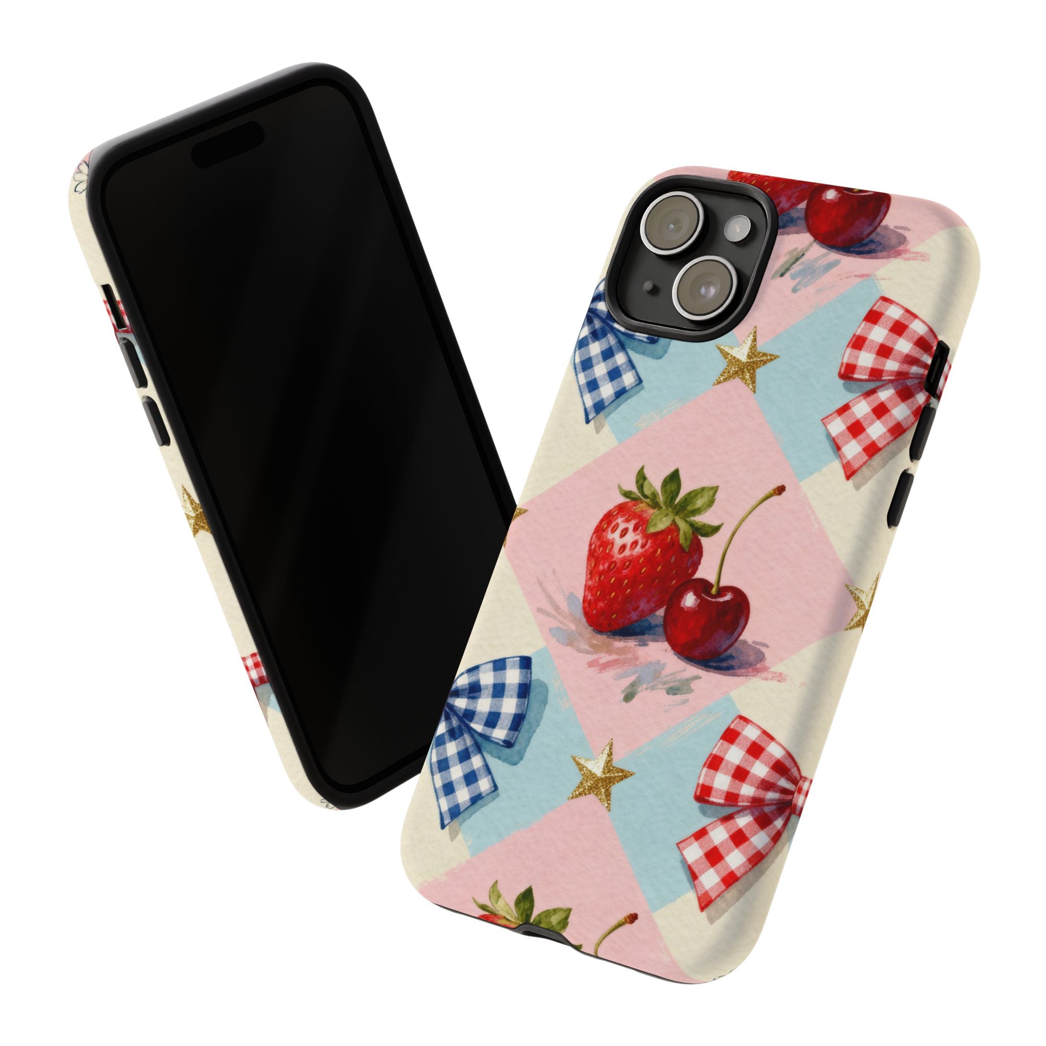 Americana Coquette Cherry Picnic Phone Case Printify