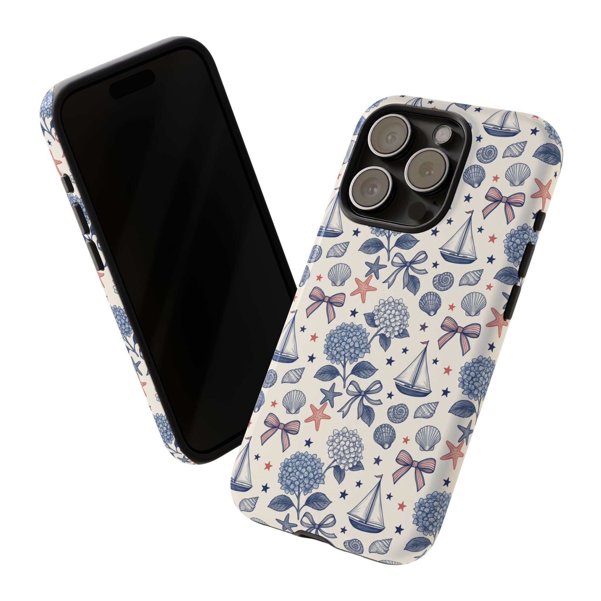 Coastal Americana Hydrangea Phone Case Printify