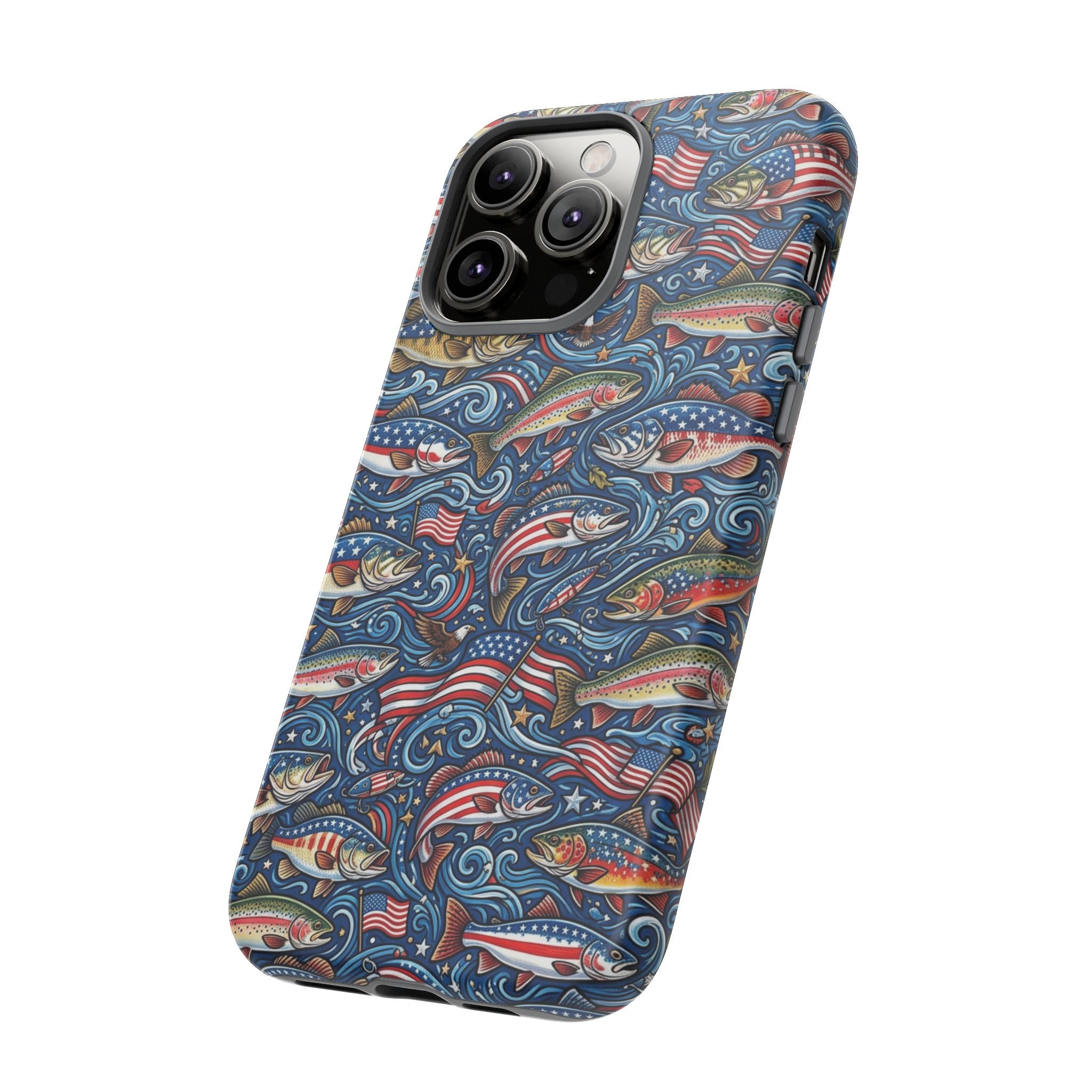 Patriotic Fishing Waters Phone Case Printify