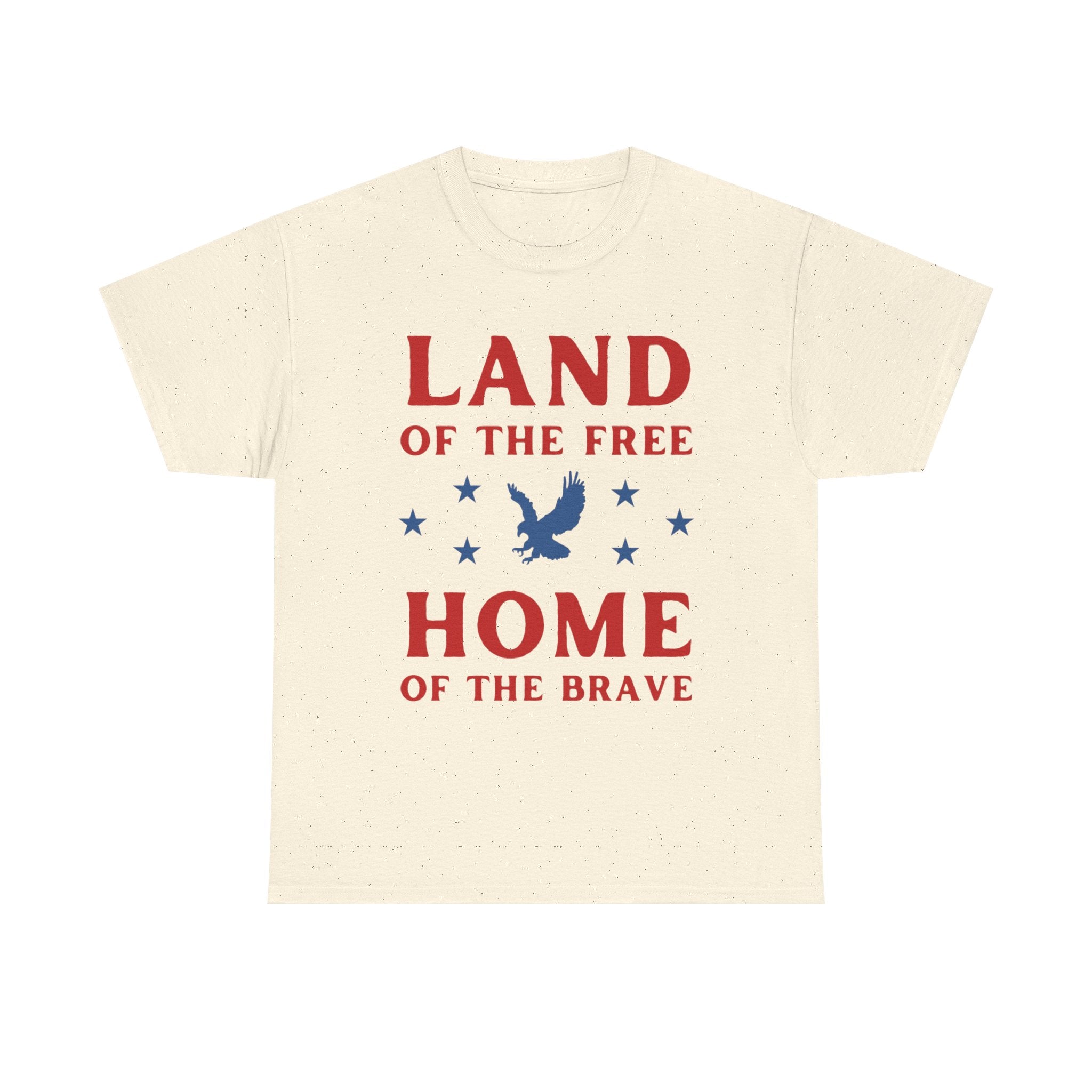 Land of the Free Home of the Brave Eagle Patriotic T-Shirt – Light Colors USA Tee