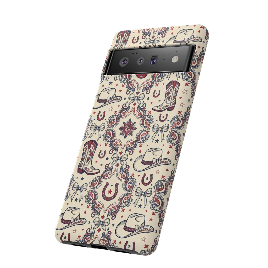Americana Cowgirl Coquette Phone Case Printify