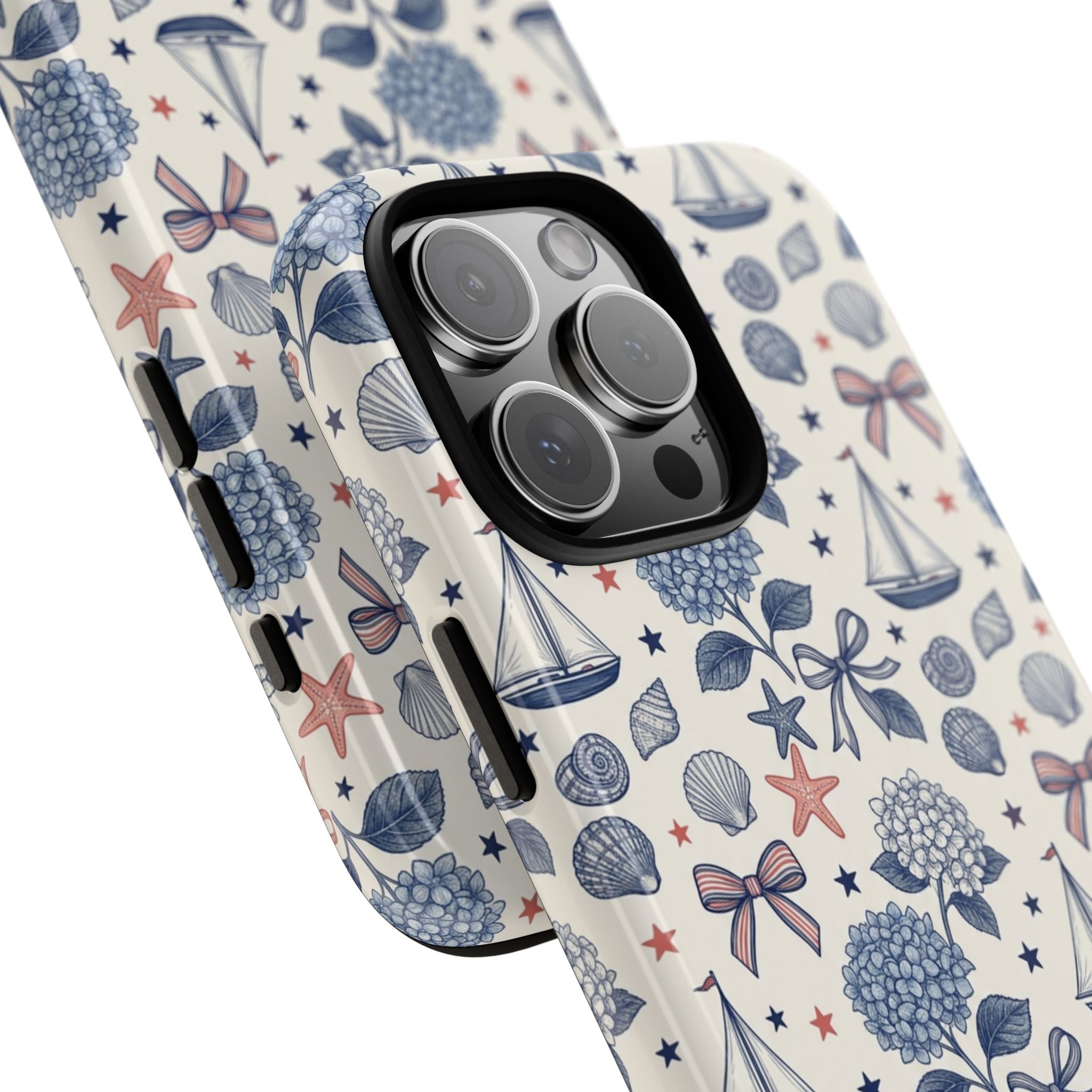 Coastal Americana Hydrangea Phone Case Printify